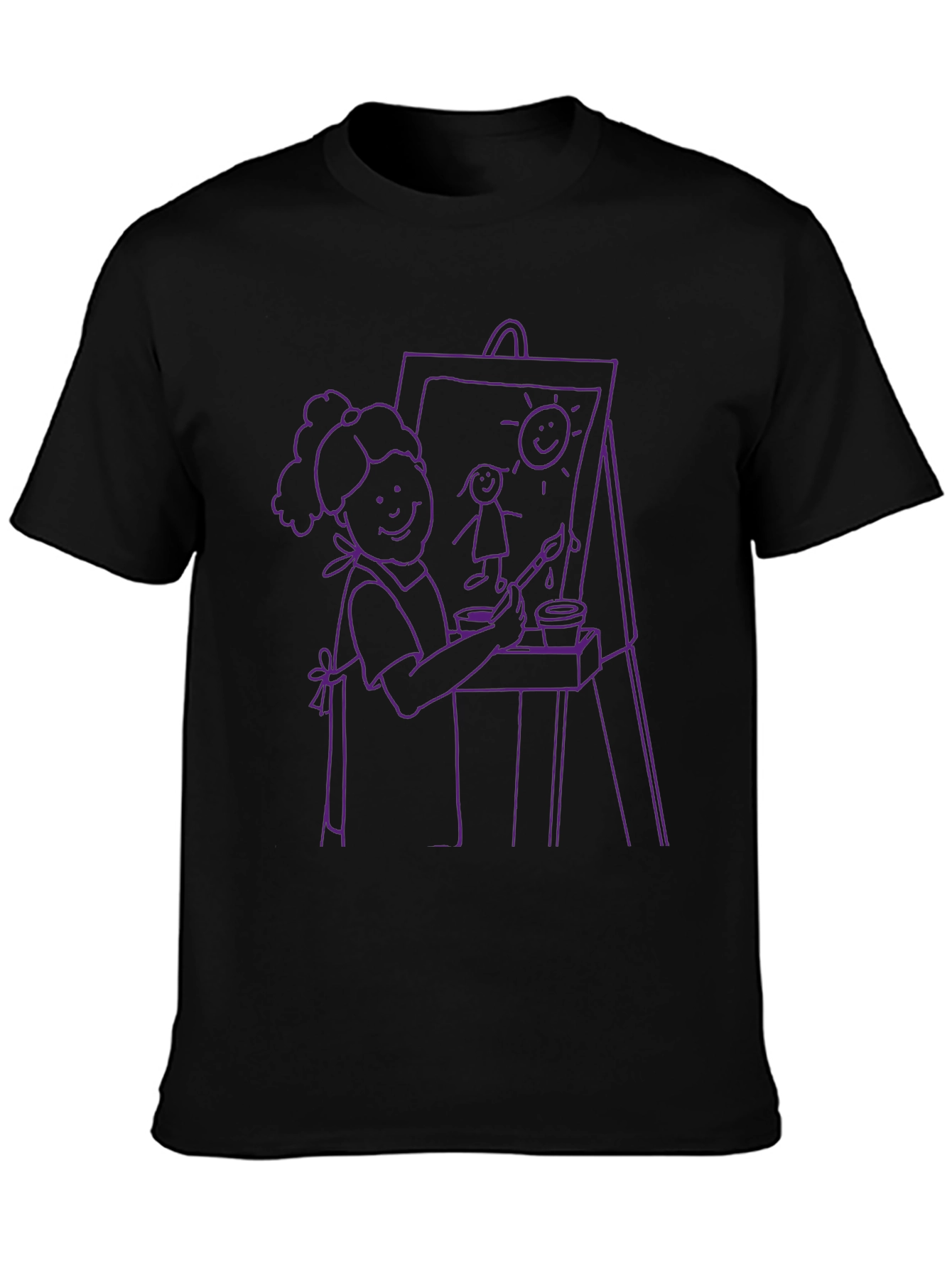 Artist Graphic Tee - Creative Illustration Shirt