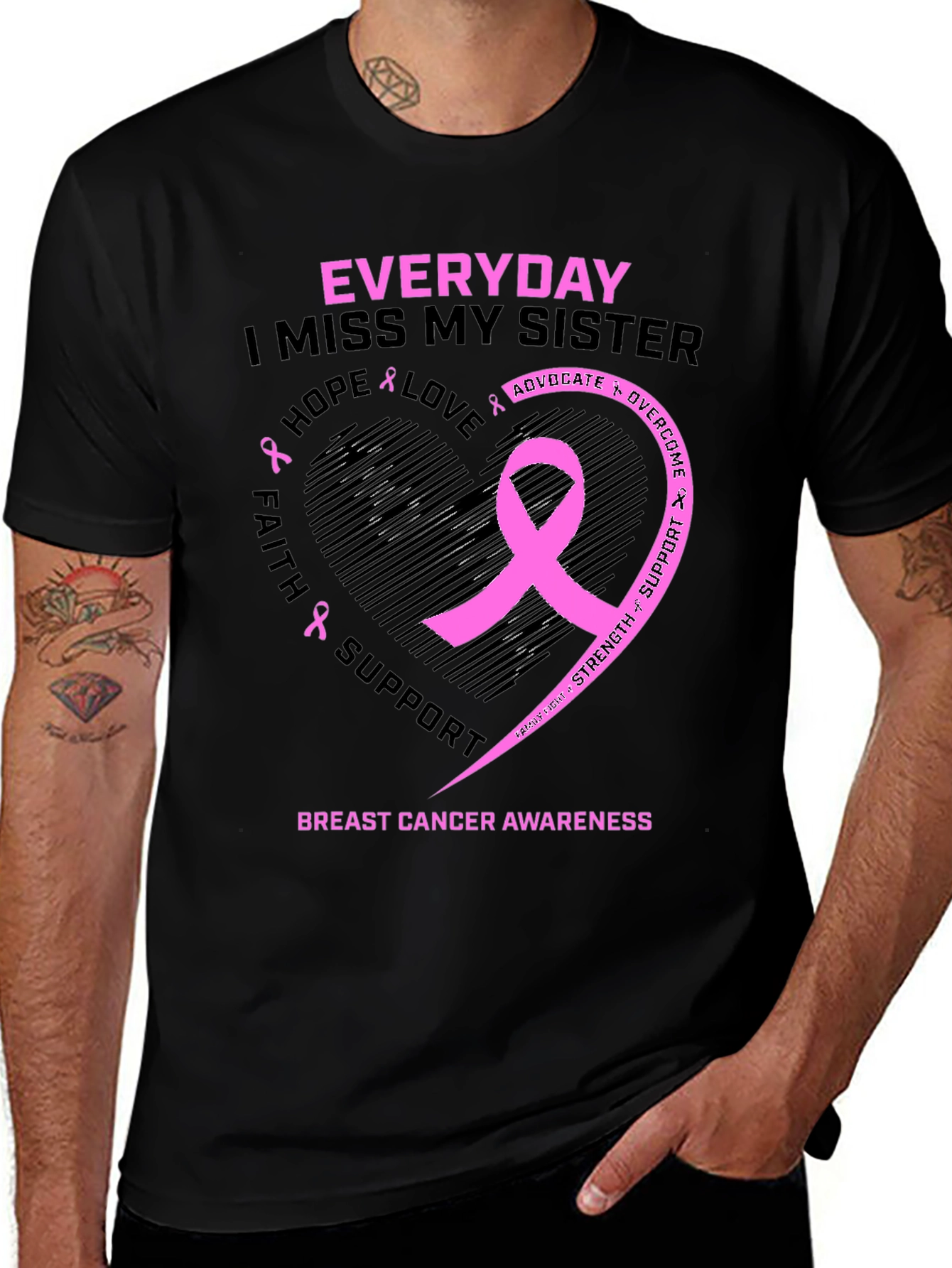 Breast Cancer Awareness T-Shirt I Miss My Sister Everyday