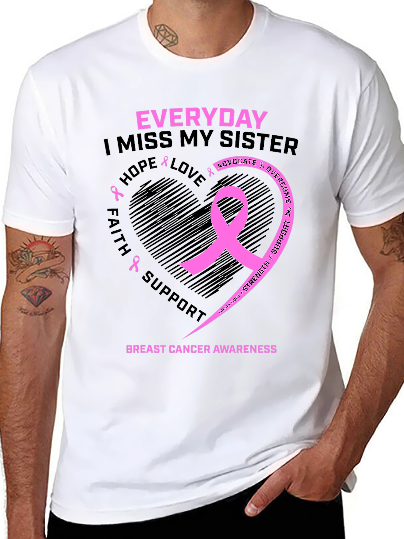 Breast Cancer Awareness T-Shirt I Miss My Sister Everyday