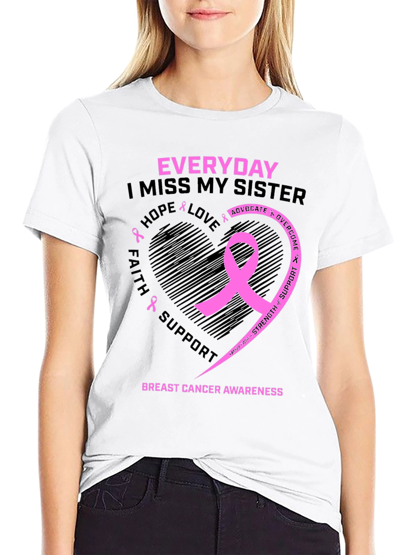 Breast Cancer Awareness T-Shirt I Miss My Sister Everyday