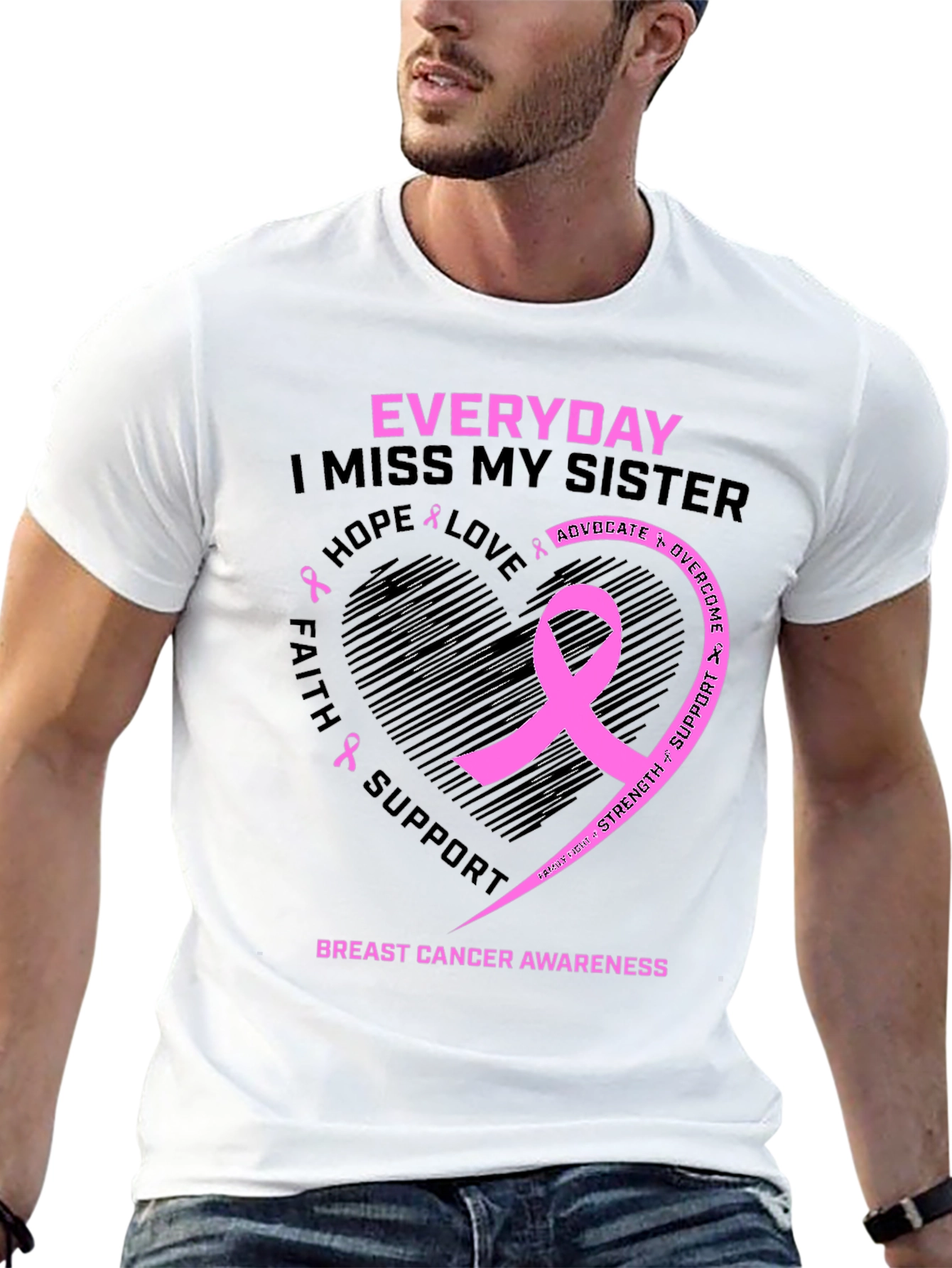 Breast Cancer Awareness T-Shirt I Miss My Sister Everyday