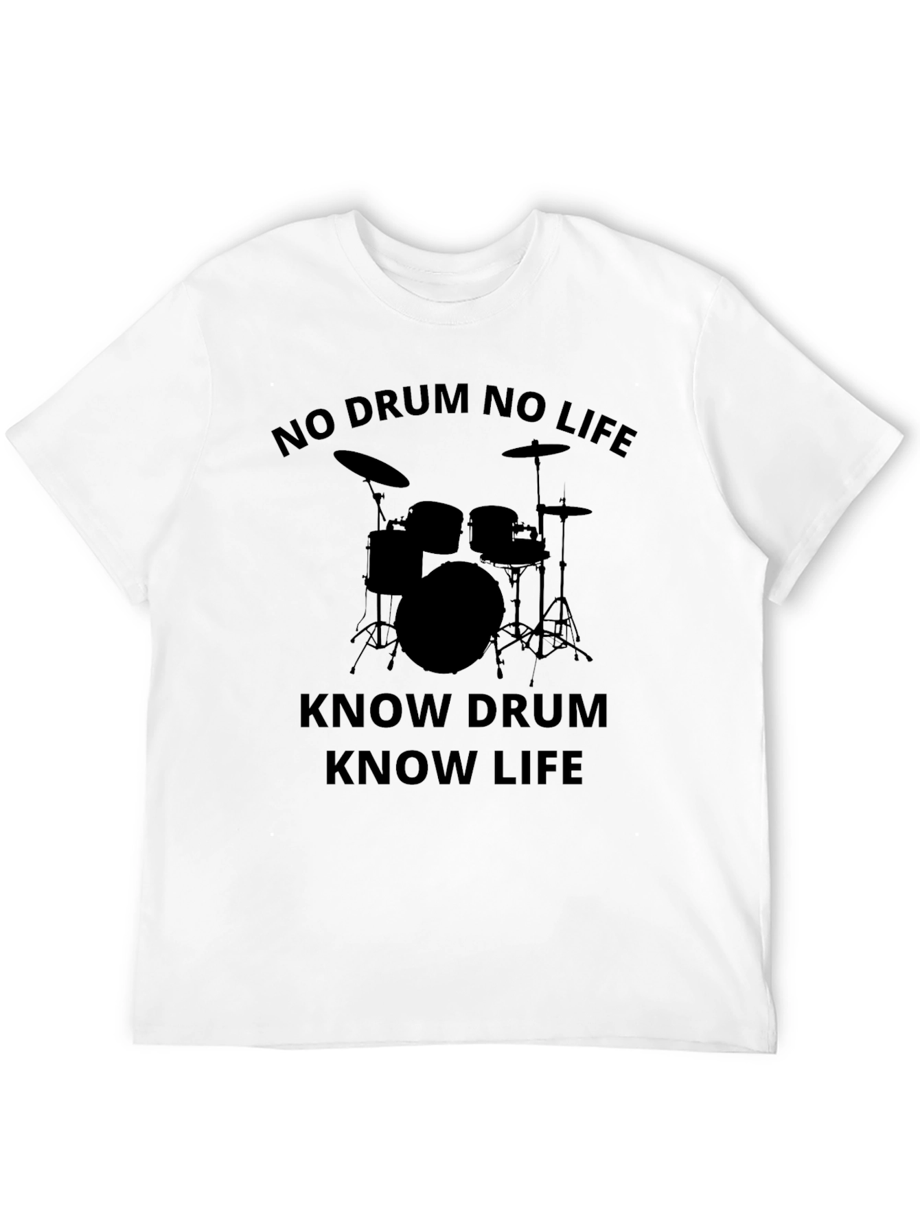 No Drum No Life Graphic Tee - Black