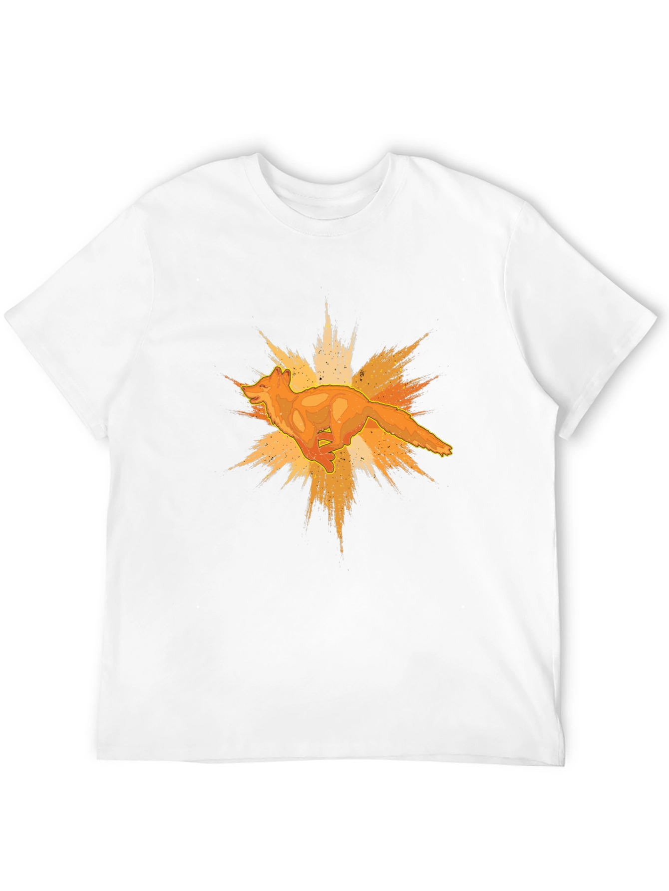 Dynamic Fox Graphic Black T-Shirt