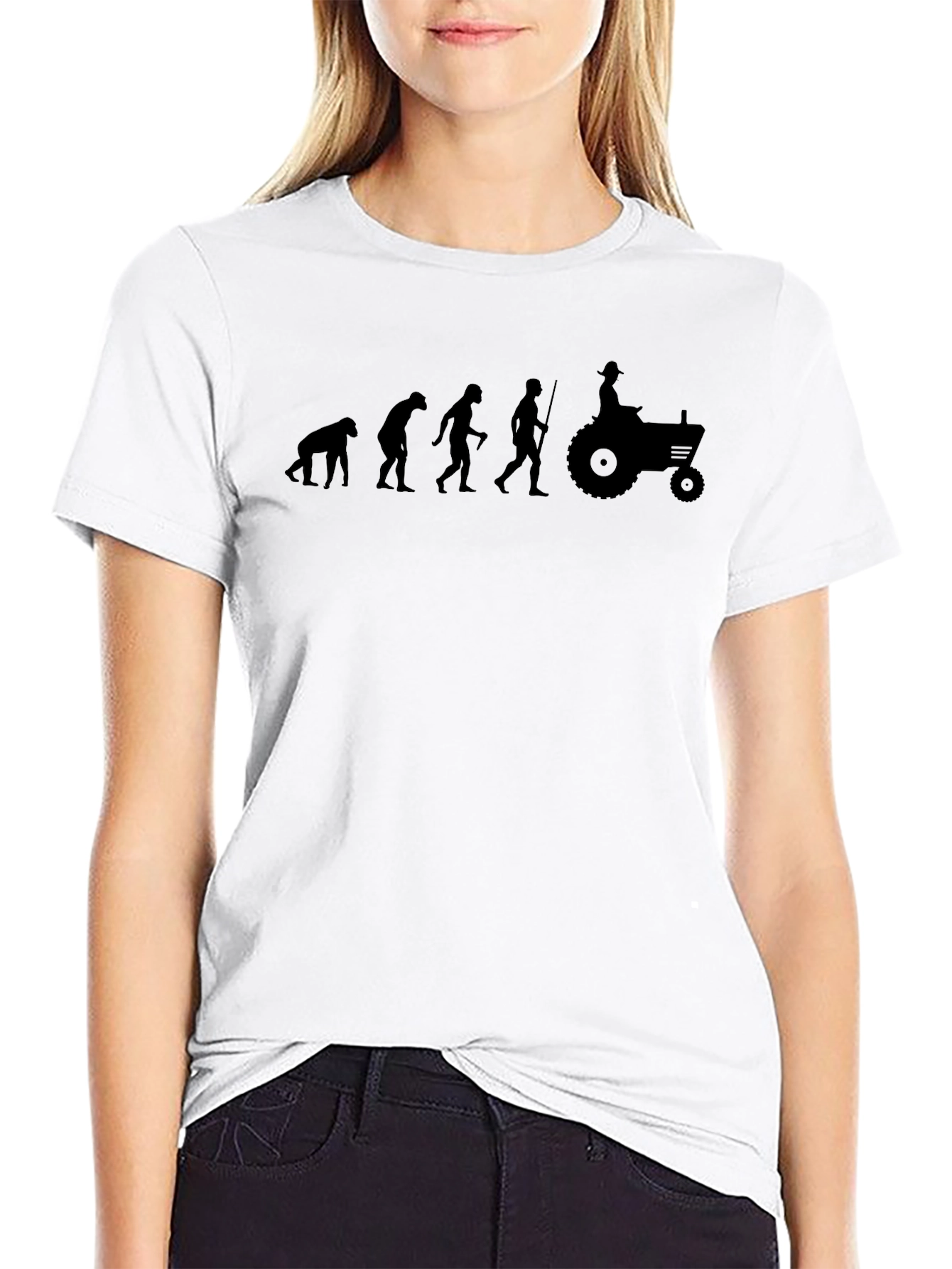 Evolution of Farming T-Shirt - Black Graphic Tee