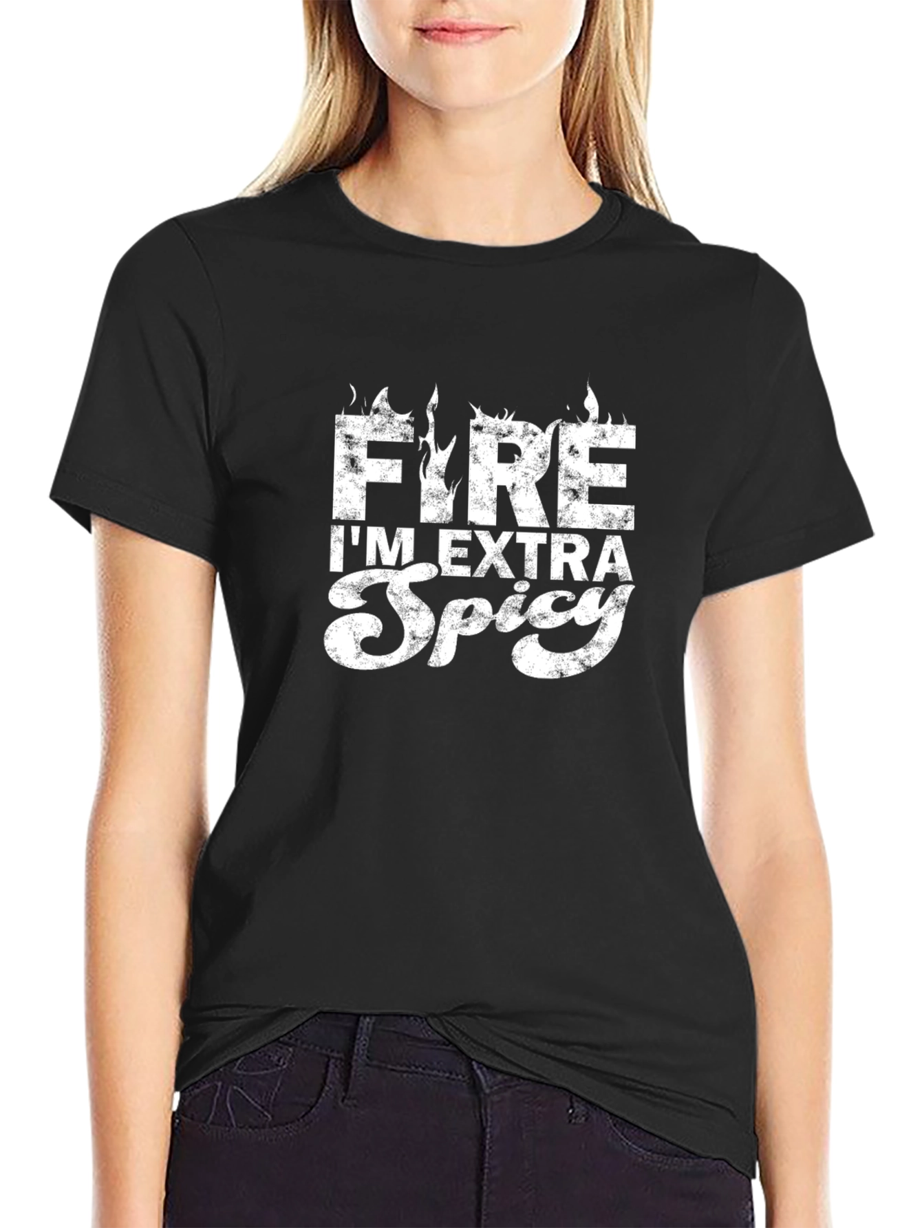 Fire Im Extra Spicy T-Shirt - Black