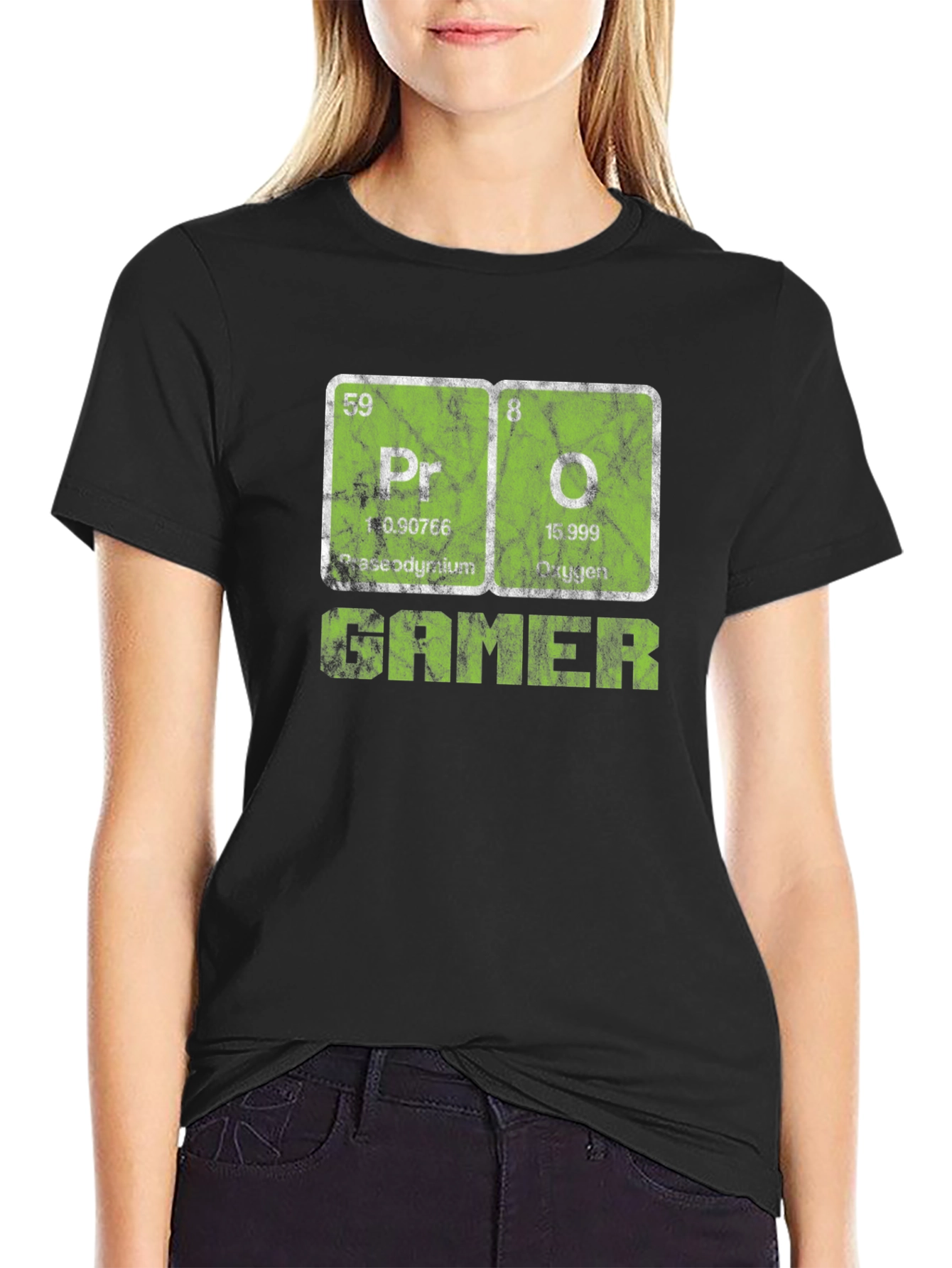 Periodic Table Gamer Black T-Shirt