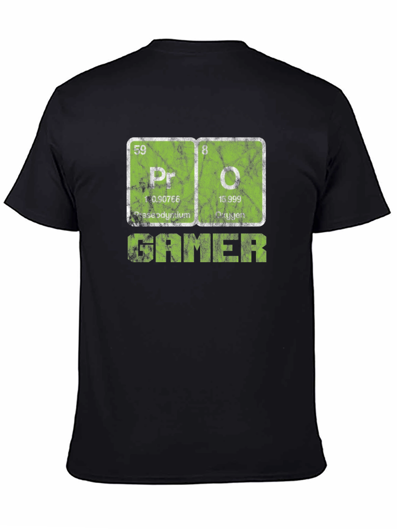 Periodic Table Gamer Black T-Shirt