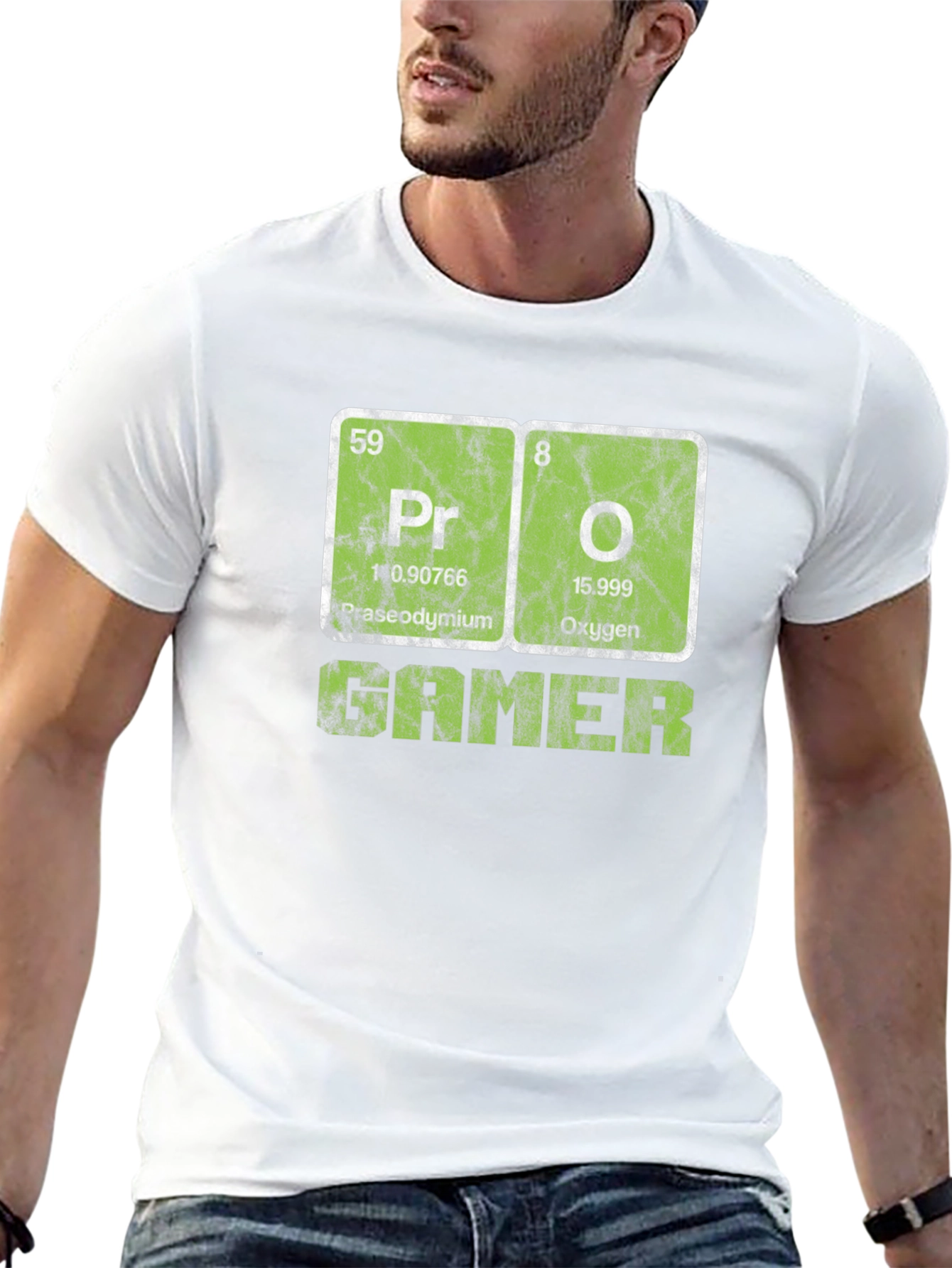 Periodic Table Gamer Black T-Shirt