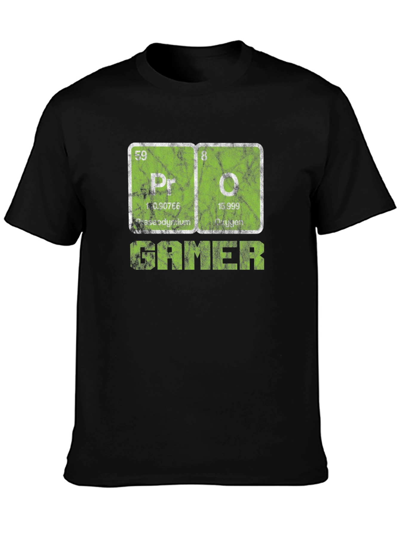 Periodic Table Gamer Black T-Shirt
