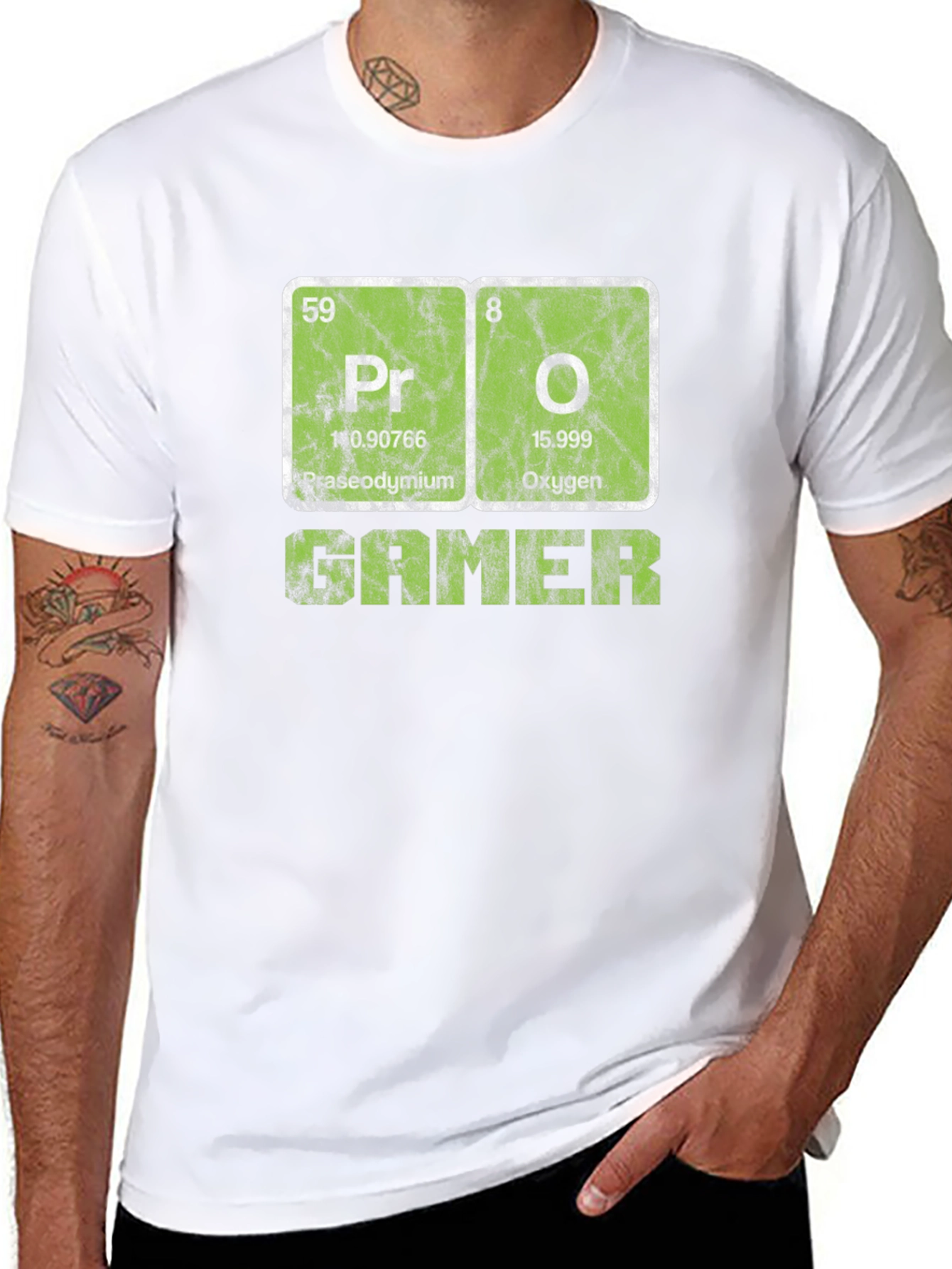 Periodic Table Gamer Black T-Shirt