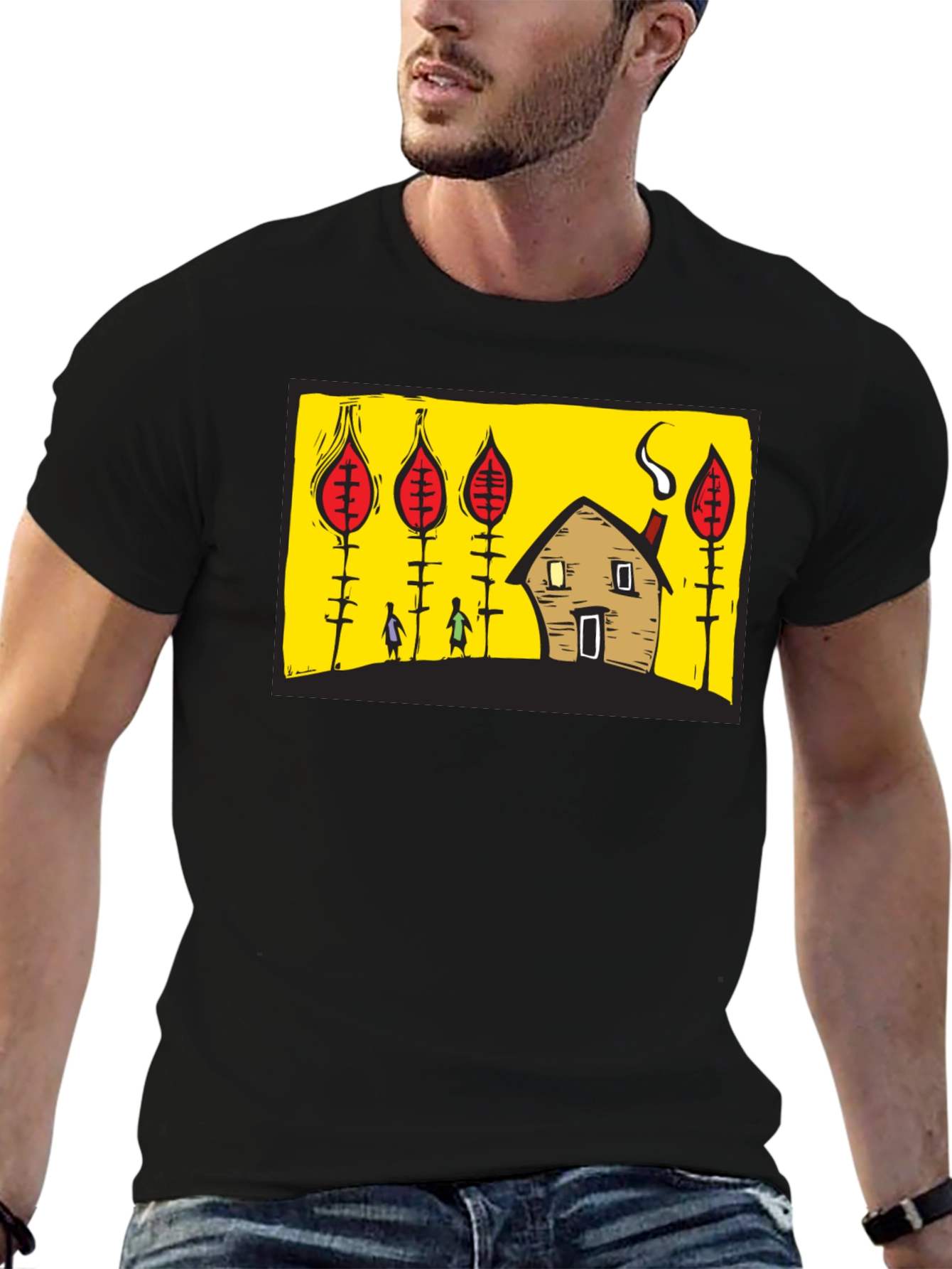 Graphic Print Crew Neck T-Shirt