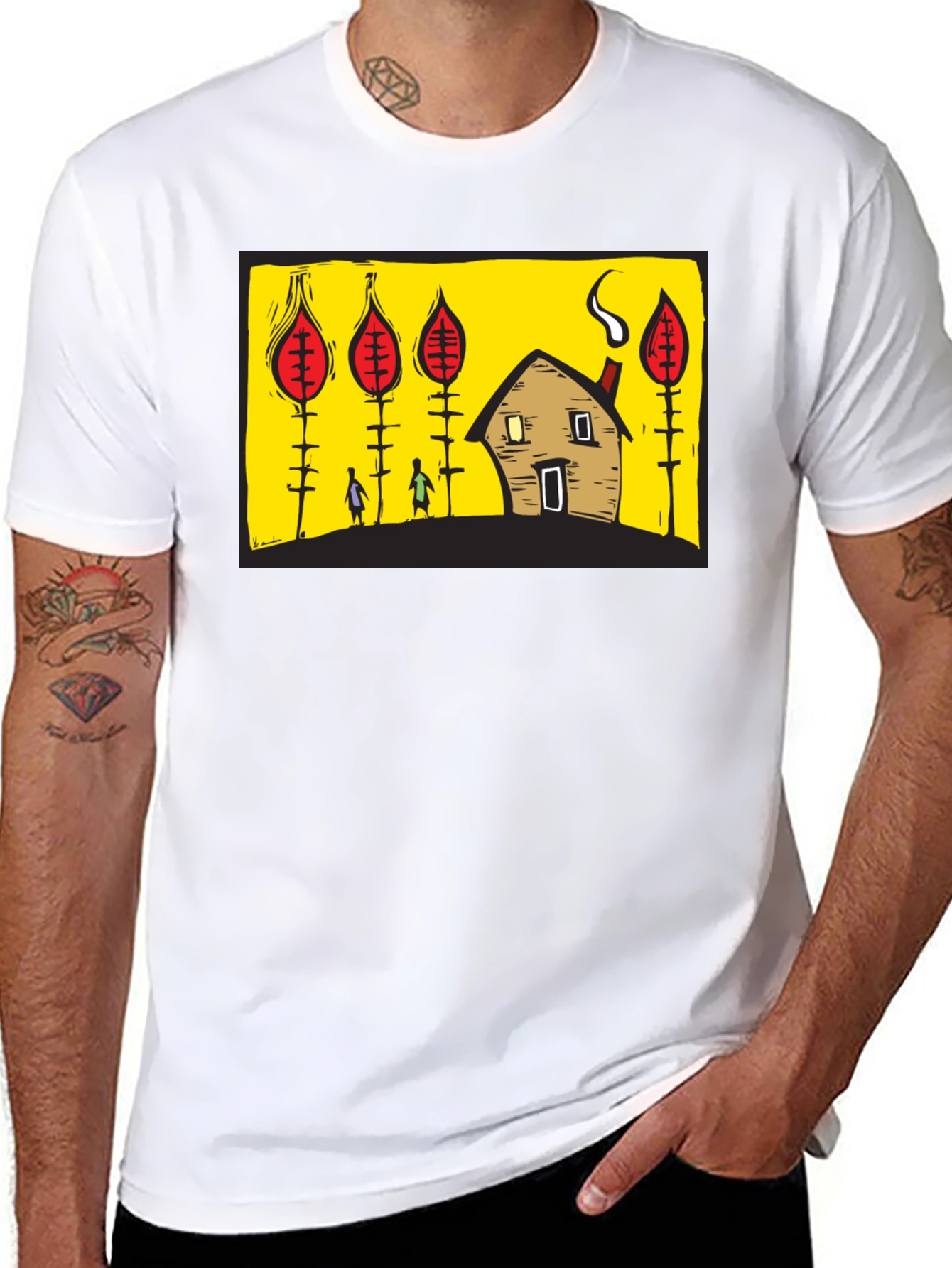 Graphic Print Crew Neck T-Shirt