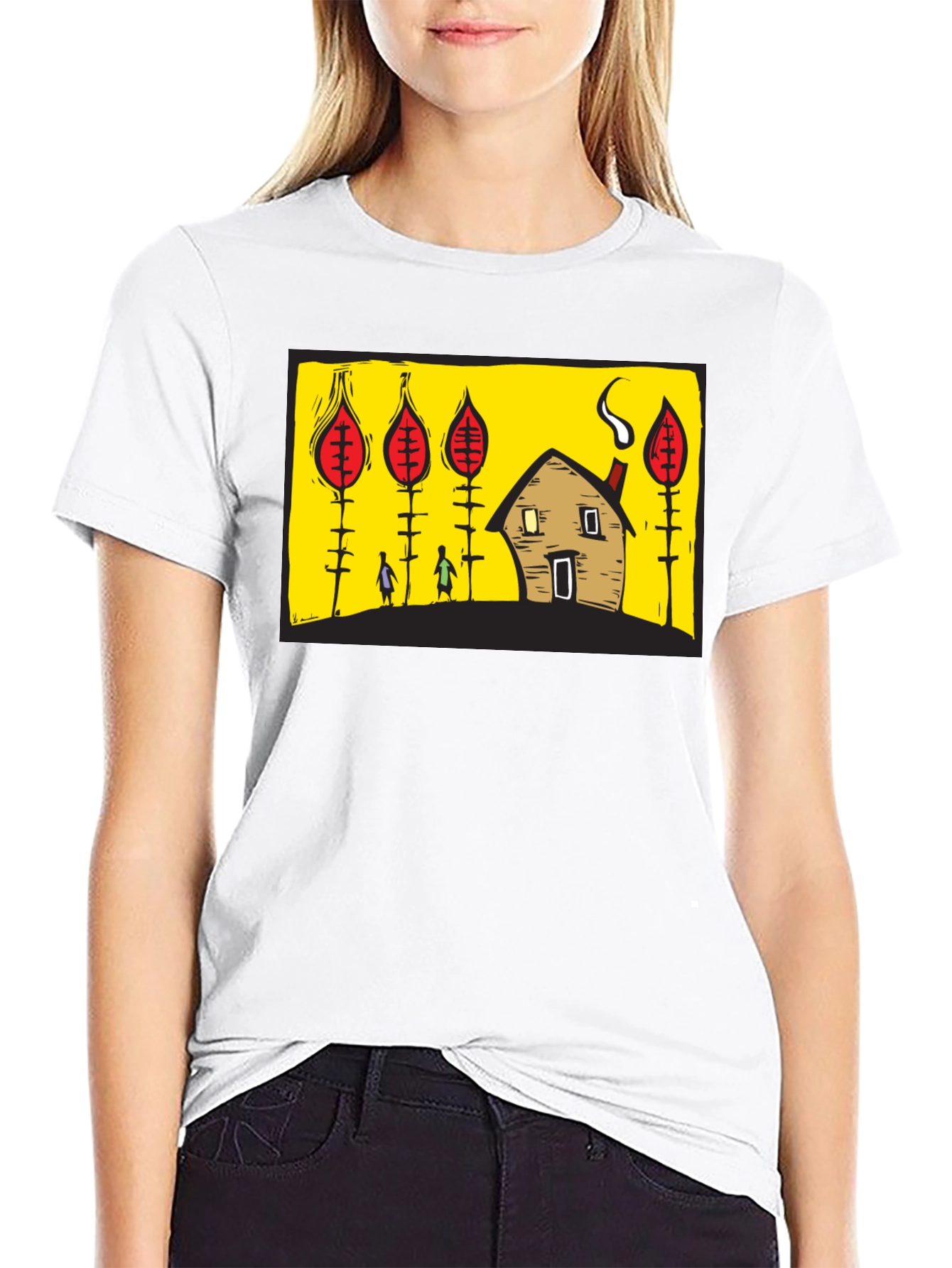 Graphic Print Crew Neck T-Shirt