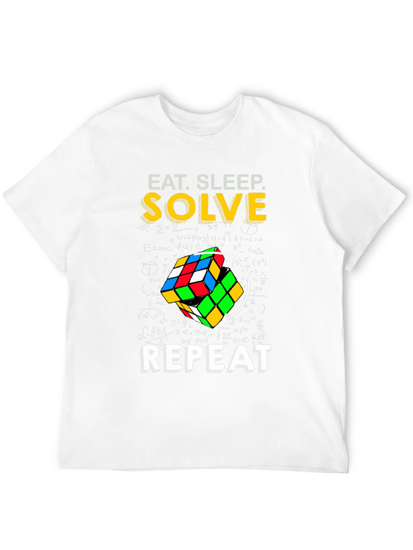 Eat Sleep Solve Repeat T-Shirt - Rubiks Cube Design