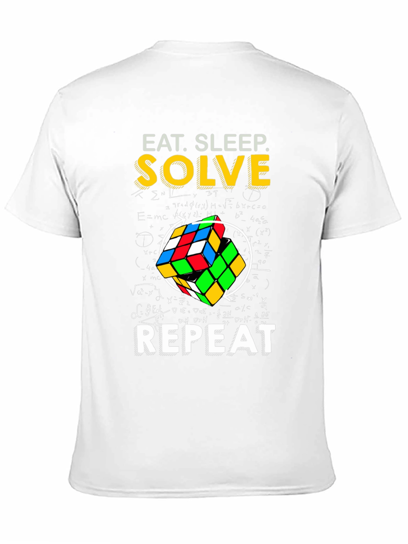 Eat Sleep Solve Repeat T-Shirt - Rubiks Cube Design