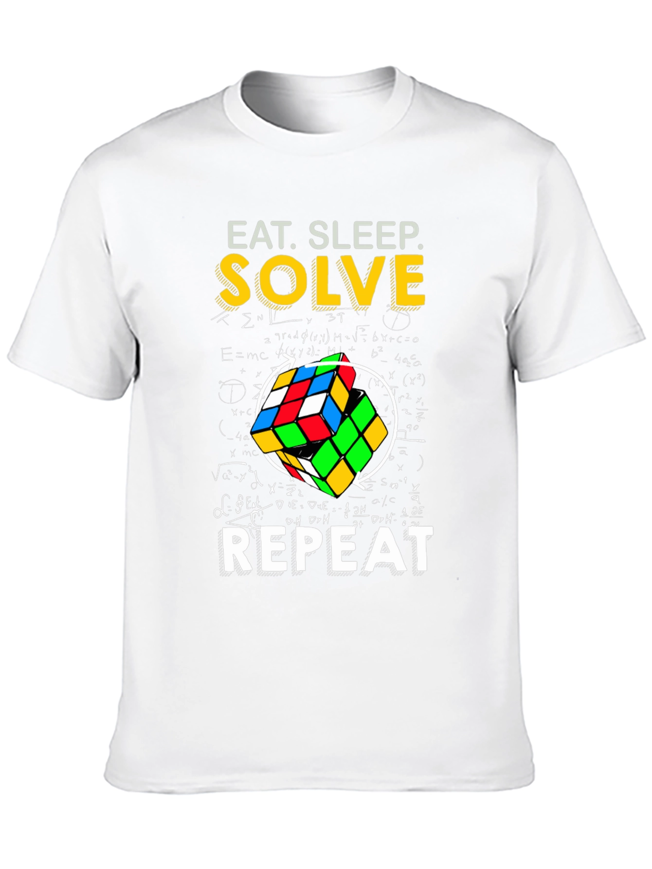 Eat Sleep Solve Repeat T-Shirt - Rubiks Cube Design