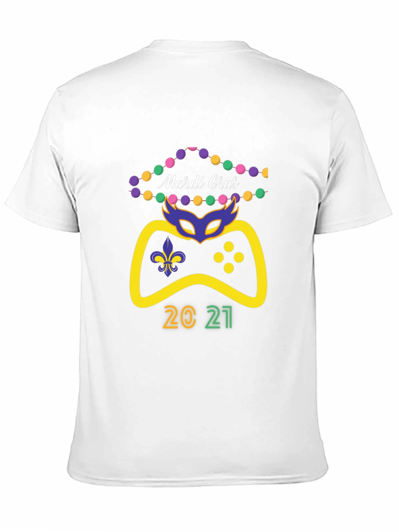 Mardi Gras Gamer 2021 Black T-Shirt