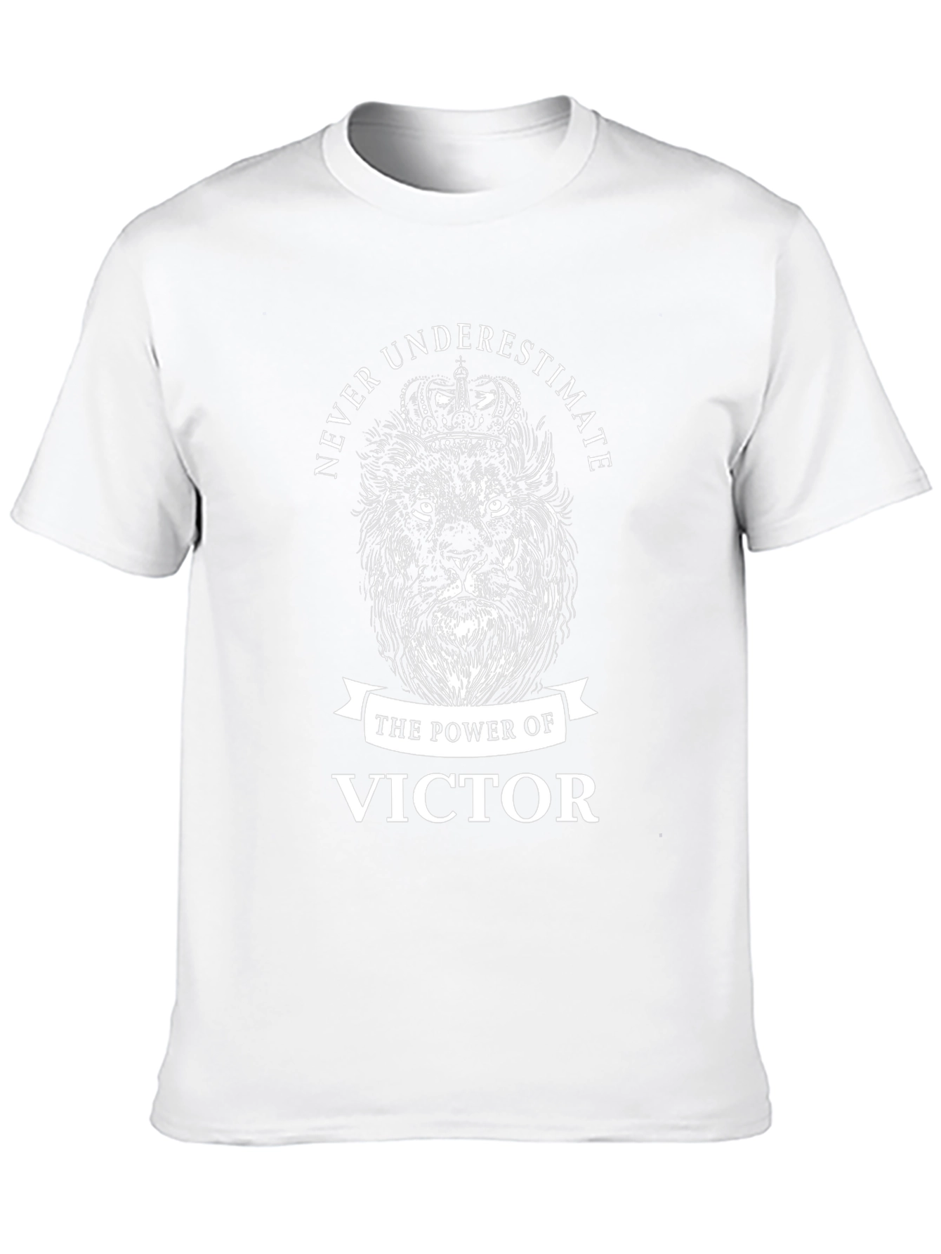 Never Underestimate Victor Lion Black Graphic T-Shirt