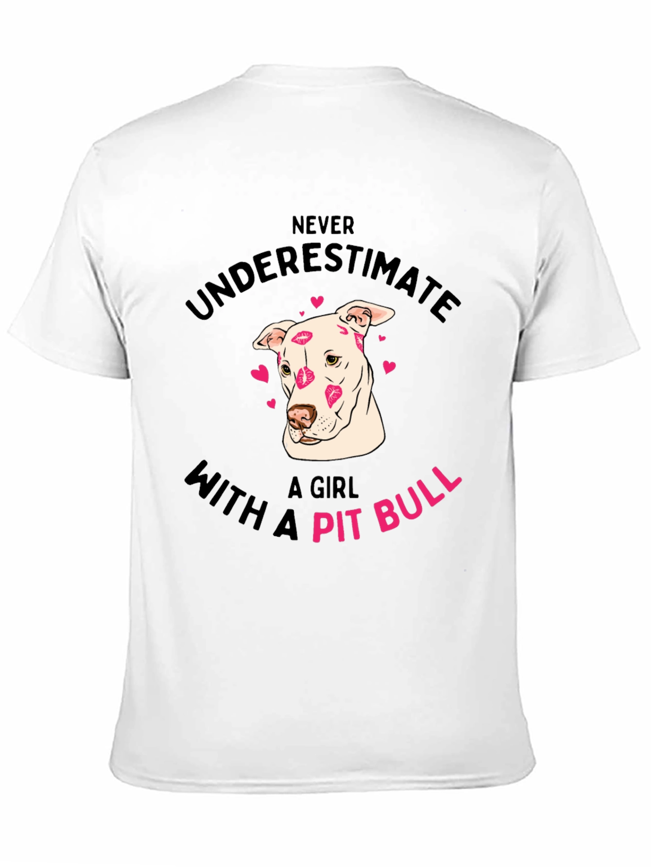 Girl Pit Bull Kiss T-Shirt Cute Dog Lover Tee