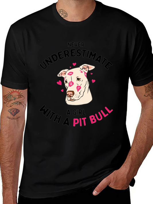 Girl Pit Bull Kiss T-Shirt Cute Dog Lover Tee