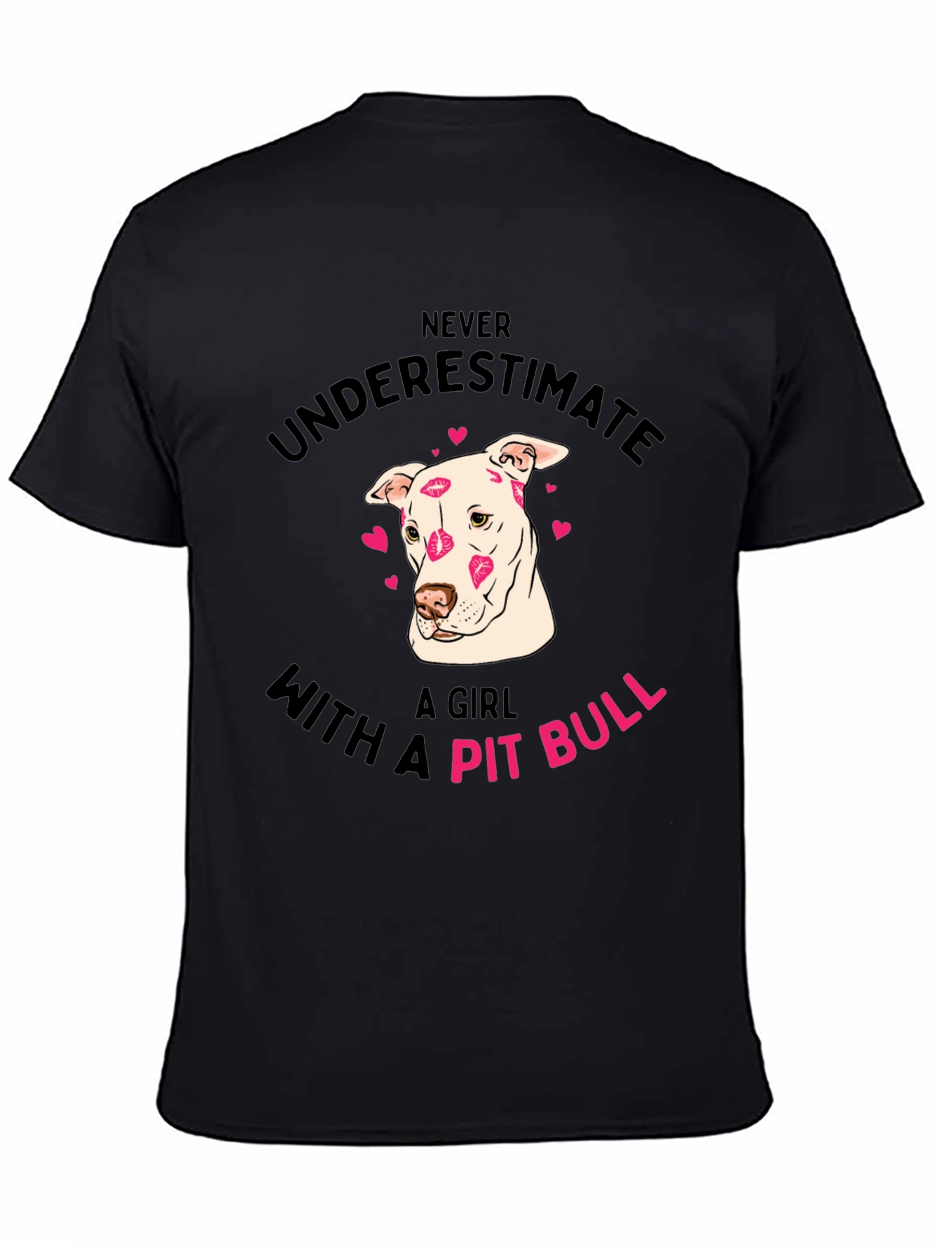 Girl Pit Bull Kiss T-Shirt Cute Dog Lover Tee