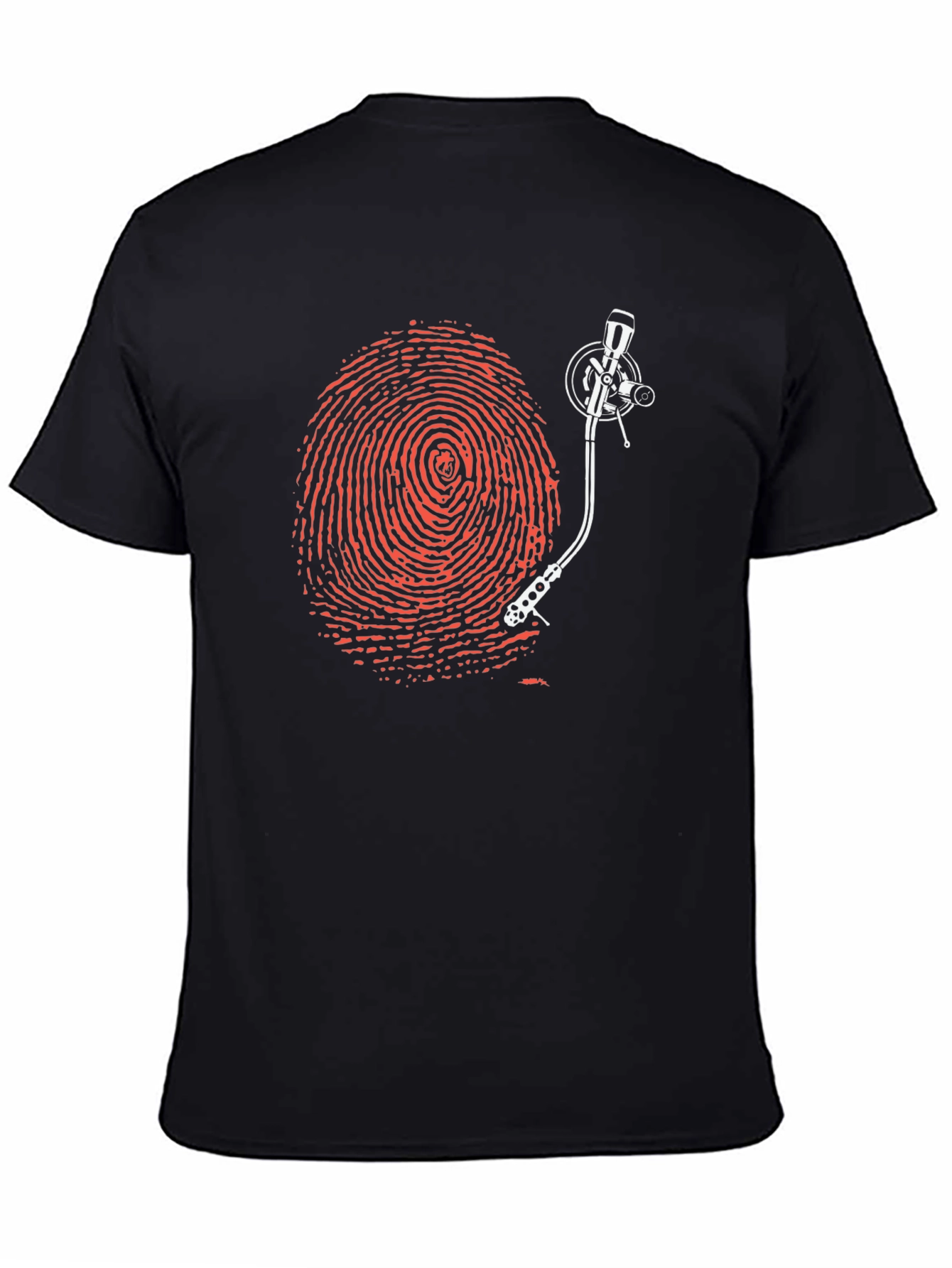 Fingerprint Turntable Graphic Tee - Unique Music Lover Shirt