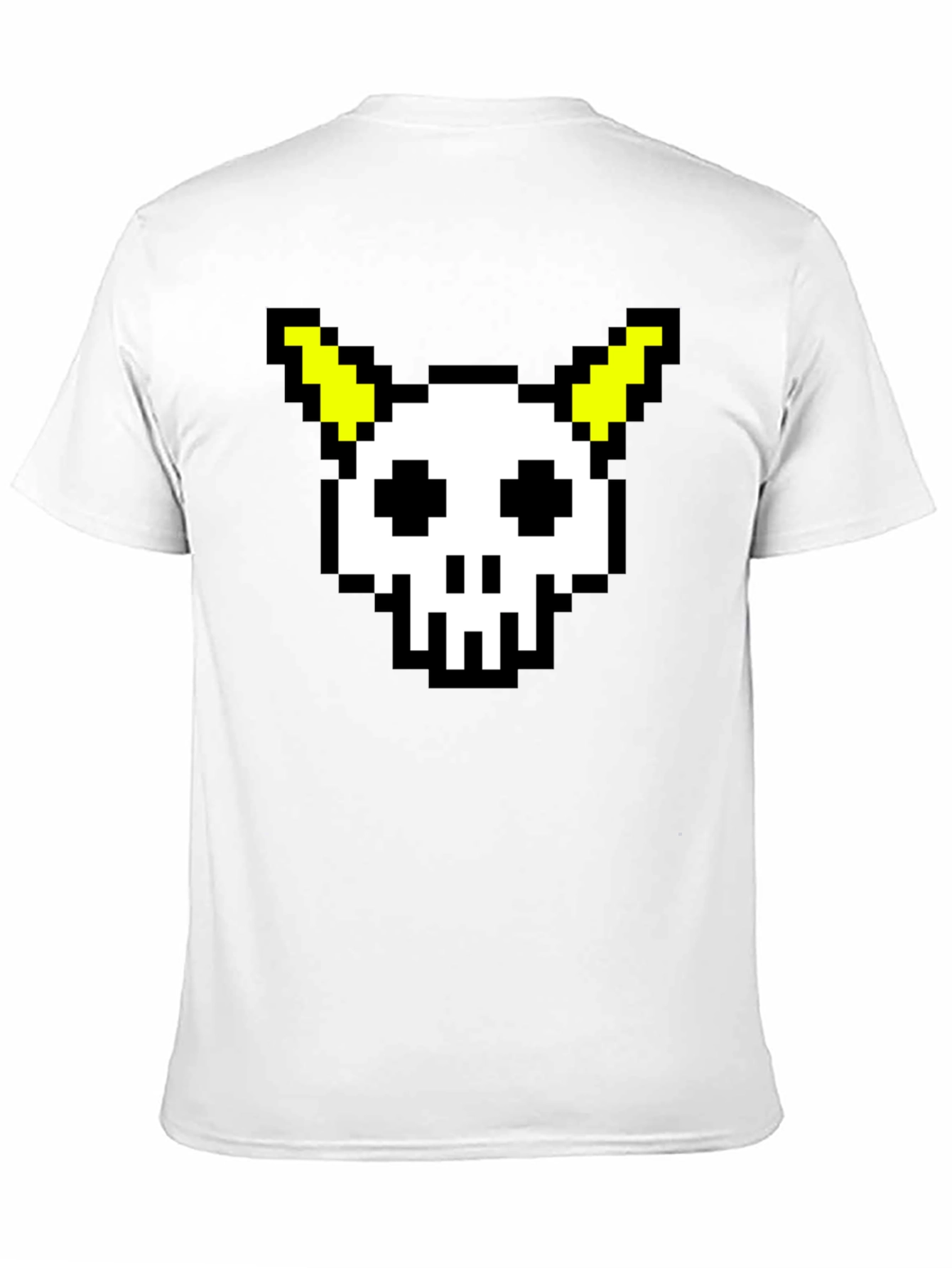 Pixel Skull & Horns Black T-Shirt