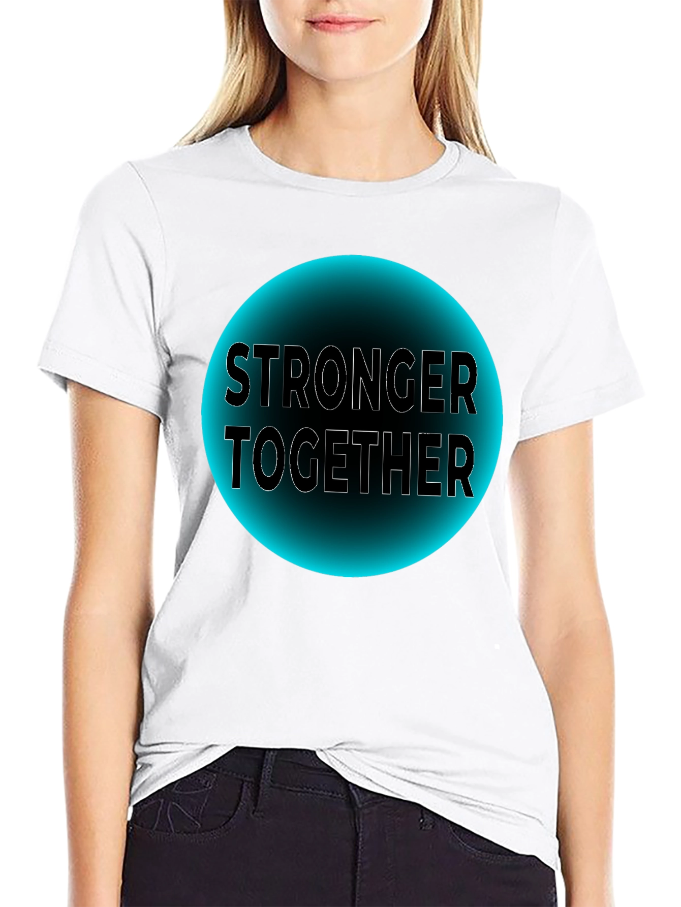 Stronger Together Graphic Tee - Unisex Black T-Shirt