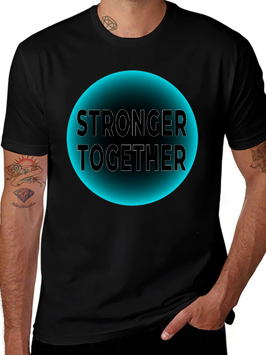 Stronger Together Graphic Tee - Unisex Black T-Shirt
