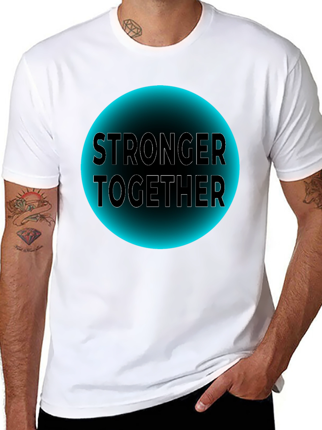 Stronger Together Graphic Tee - Unisex Black T-Shirt