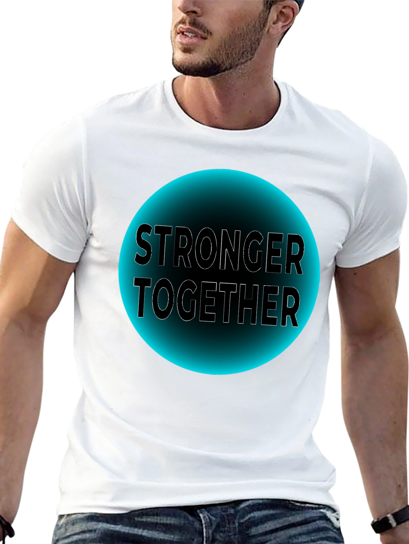 Stronger Together Graphic Tee - Unisex Black T-Shirt