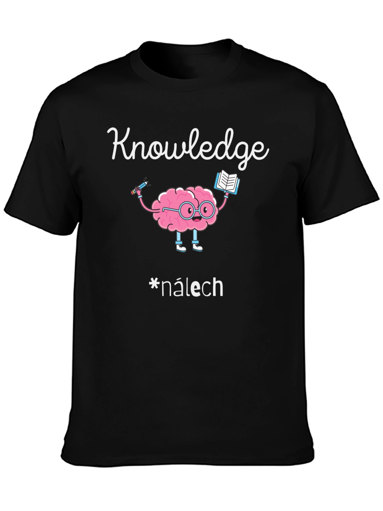 Knowledge Brain Graphic Tee - Black T-Shirt