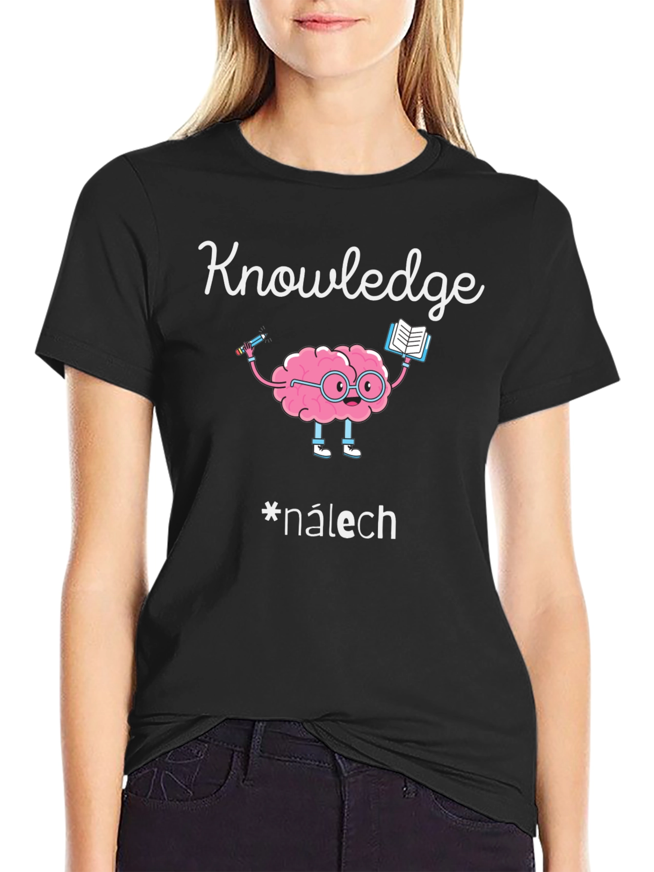 Knowledge Brain Graphic Tee - Black T-Shirt