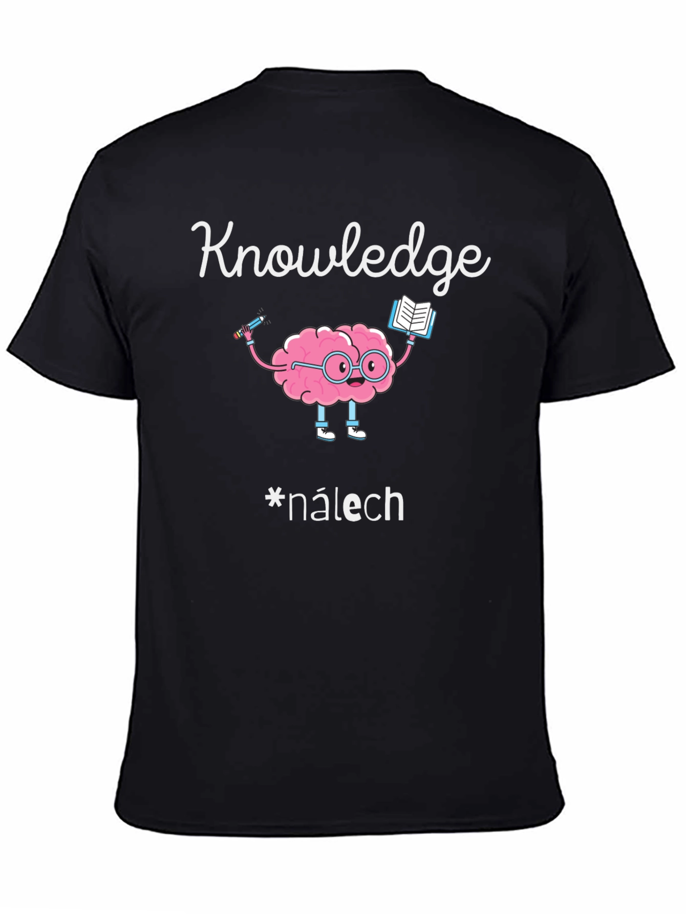 Knowledge Brain Graphic Tee - Black T-Shirt