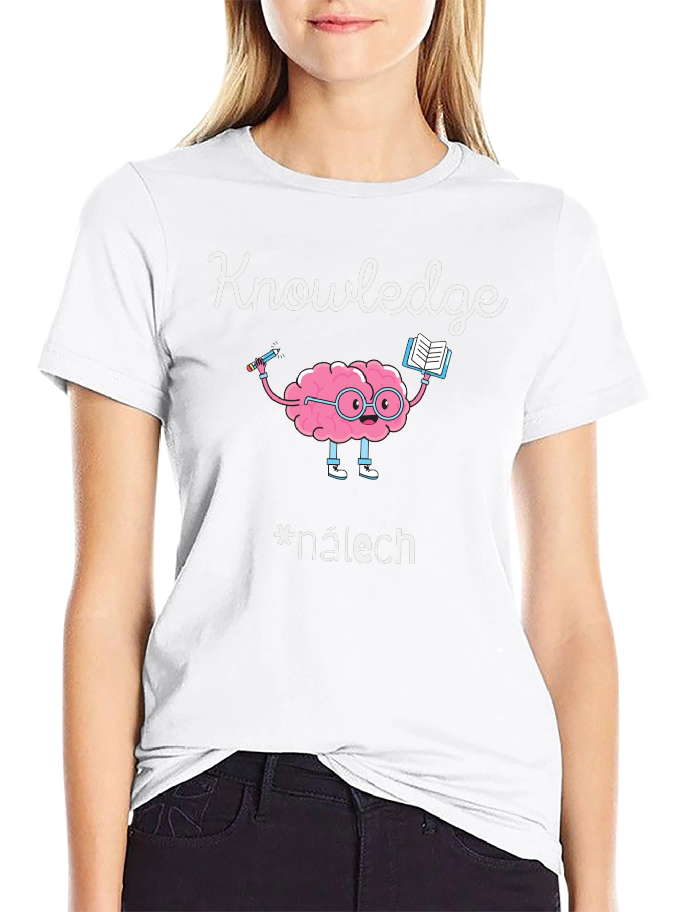 Knowledge Brain Graphic Tee - Black T-Shirt