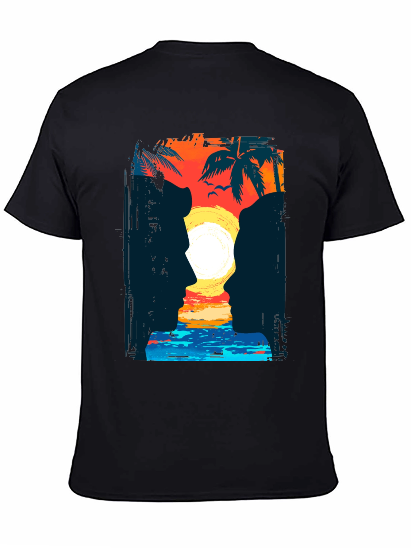 Sunset Silhouette Graphic T-Shirt - Coastal Romance