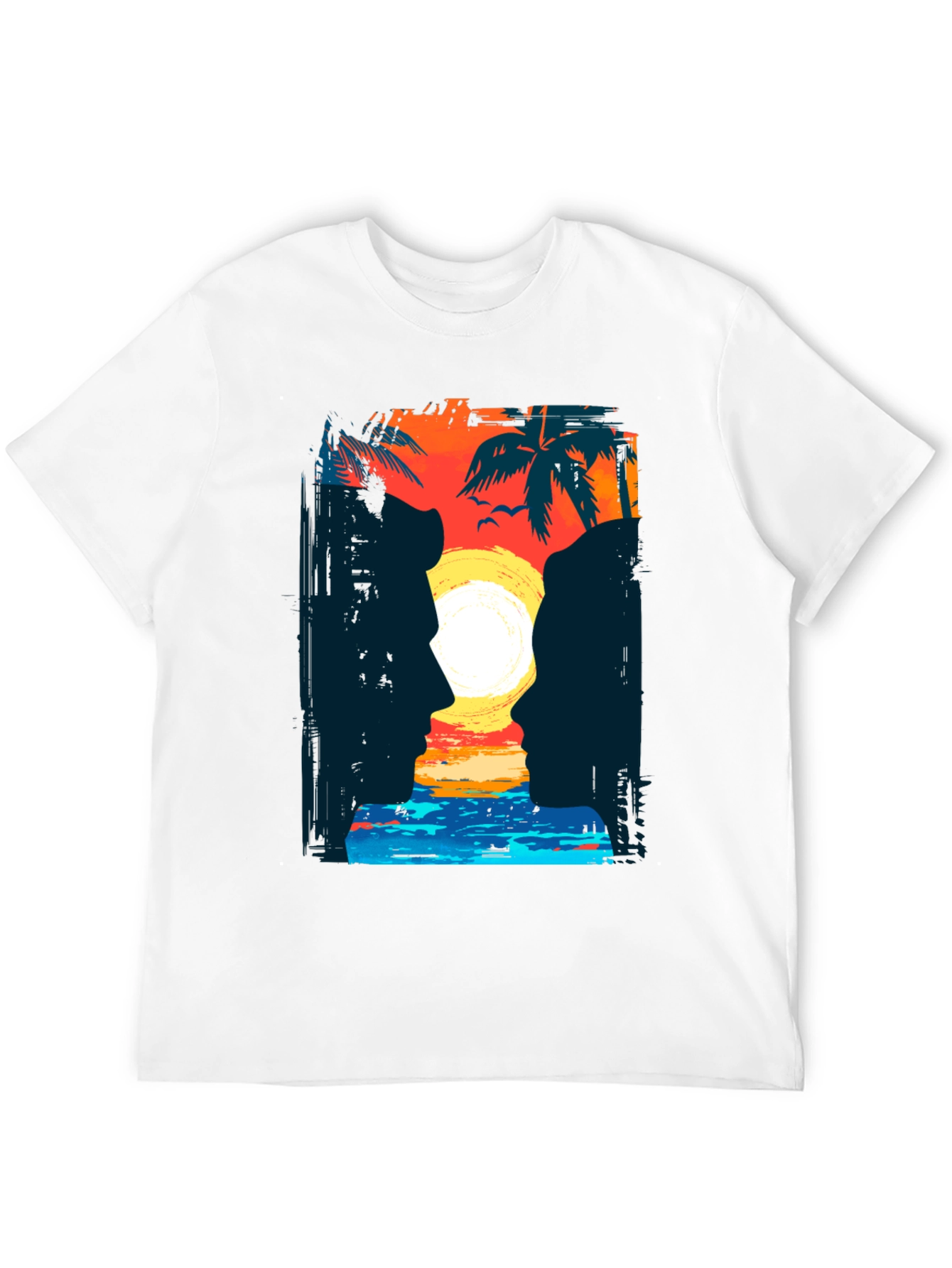 Sunset Silhouette Graphic T-Shirt - Coastal Romance