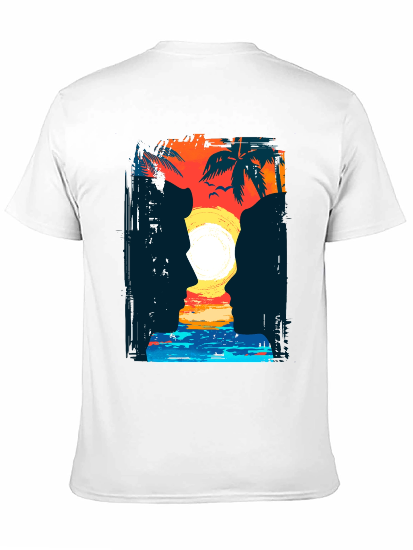 Sunset Silhouette Graphic T-Shirt - Coastal Romance