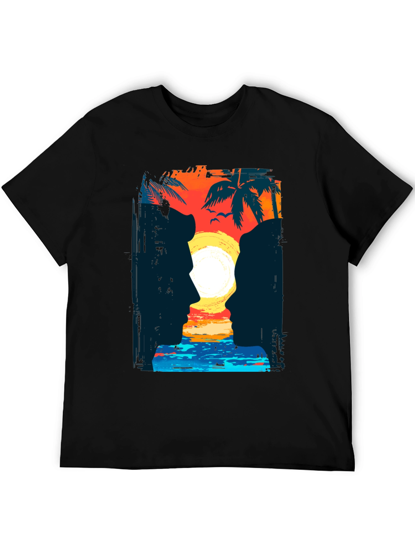Sunset Silhouette Graphic T-Shirt - Coastal Romance