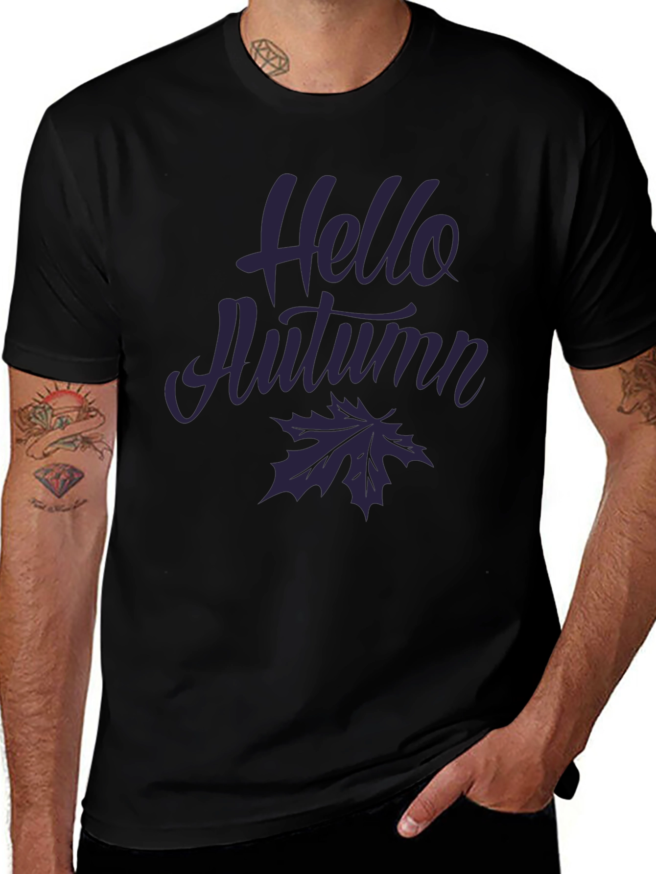 Hello Autumn T-Shirt - Fall Season Graphic Tee