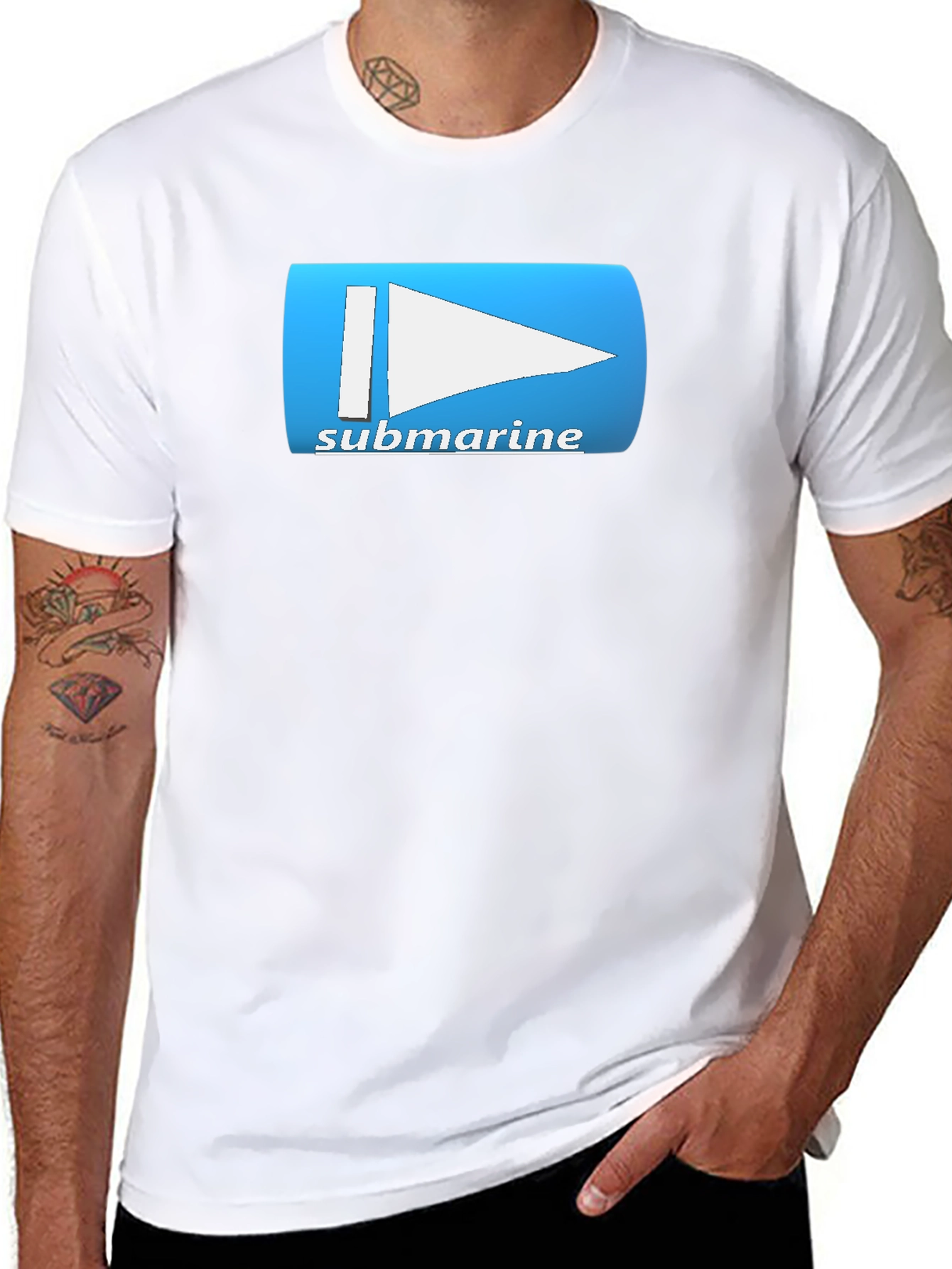 Submarine Flag Graphic Tee - Black