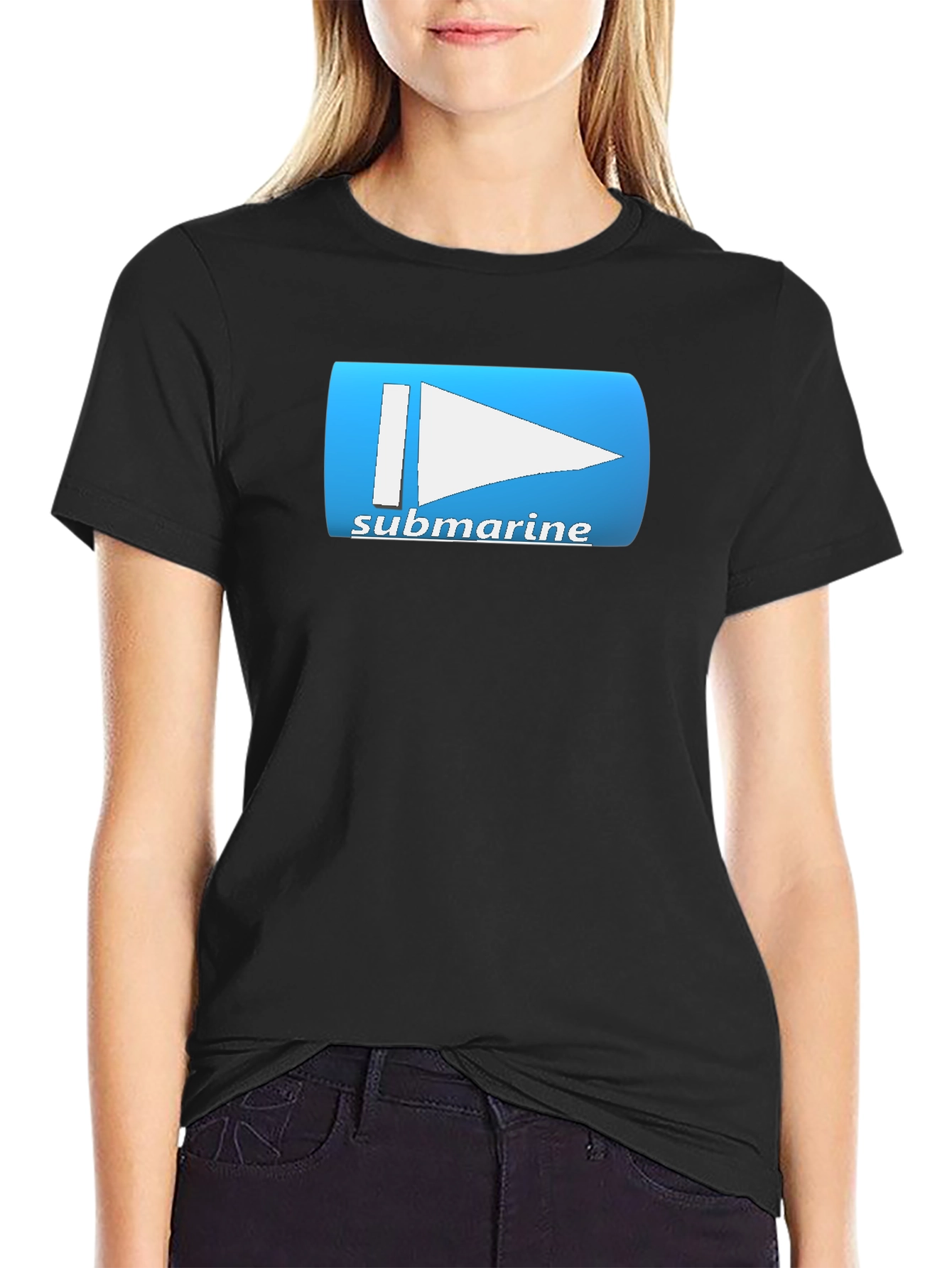 Submarine Flag Graphic Tee - Black