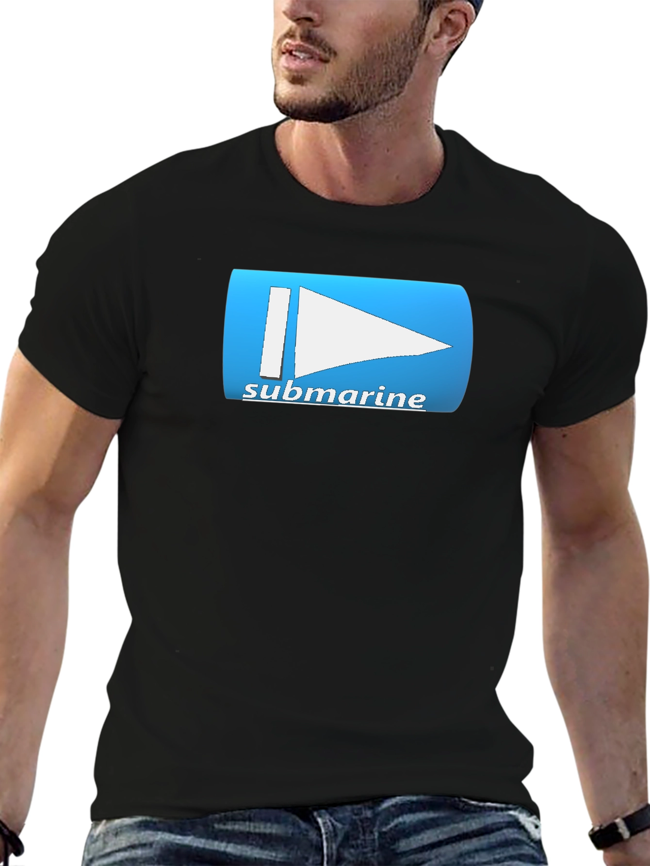 Submarine Flag Graphic Tee - Black