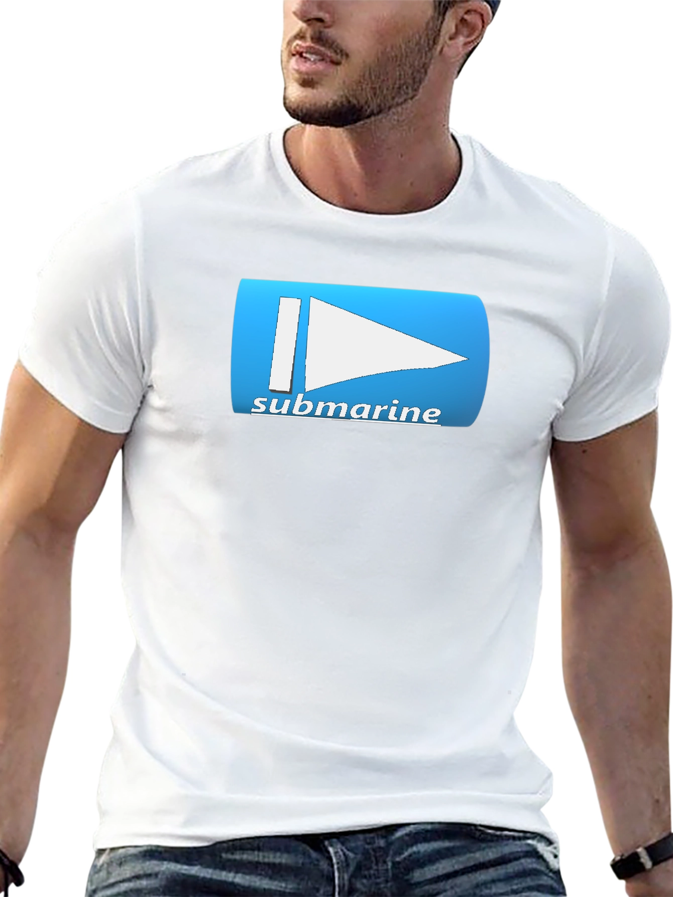 Submarine Flag Graphic Tee - Black
