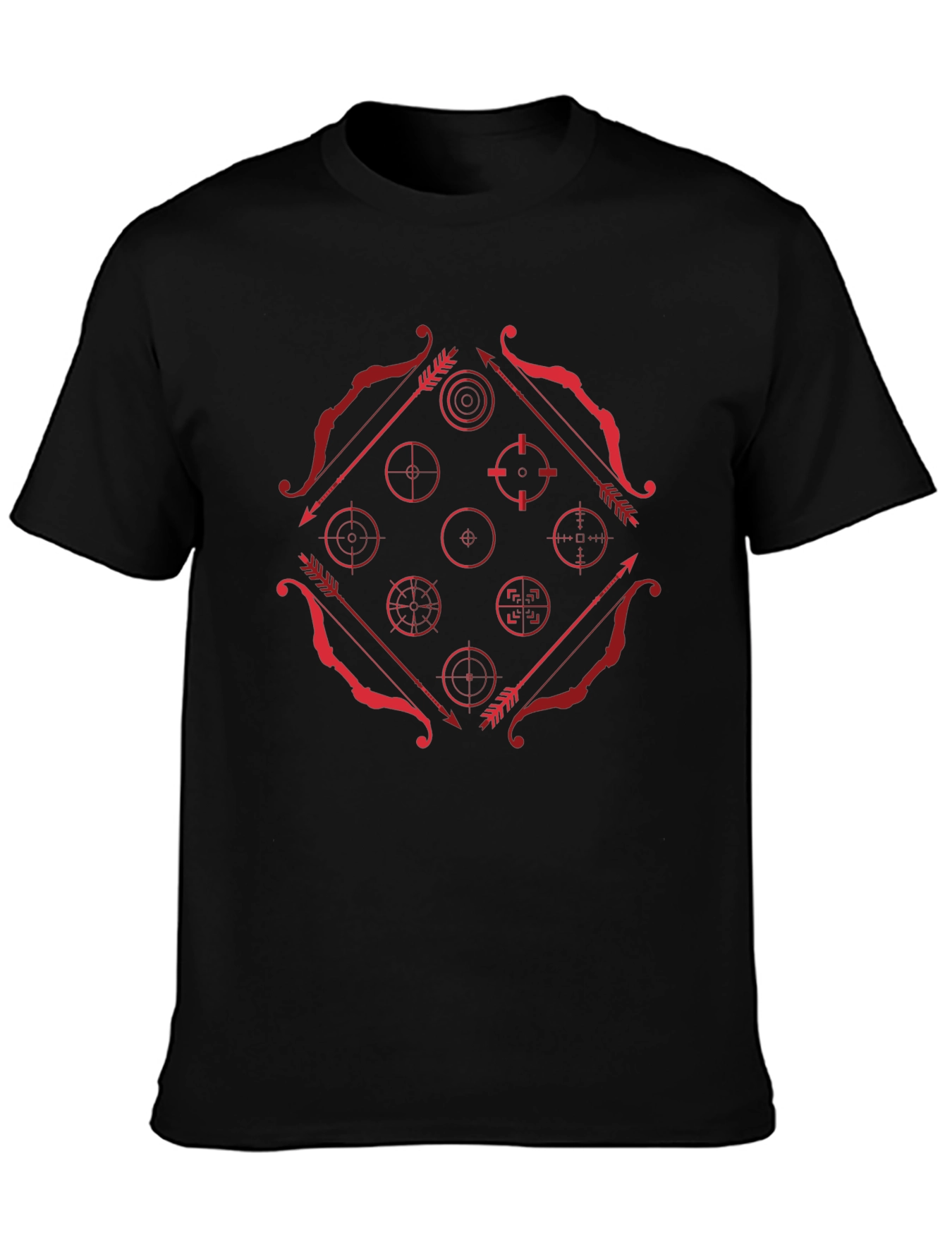 Archery Target Graphic Tee - Mens Black T-Shirt