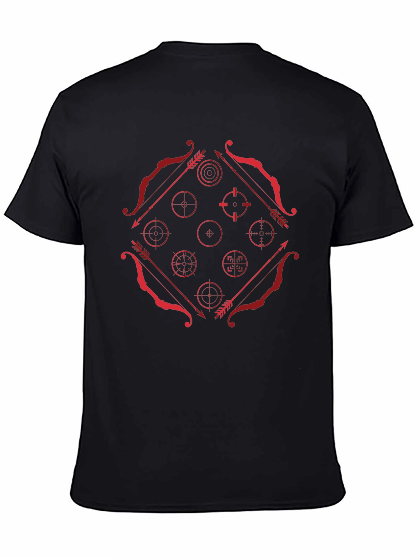 Archery Target Graphic Tee - Mens Black T-Shirt
