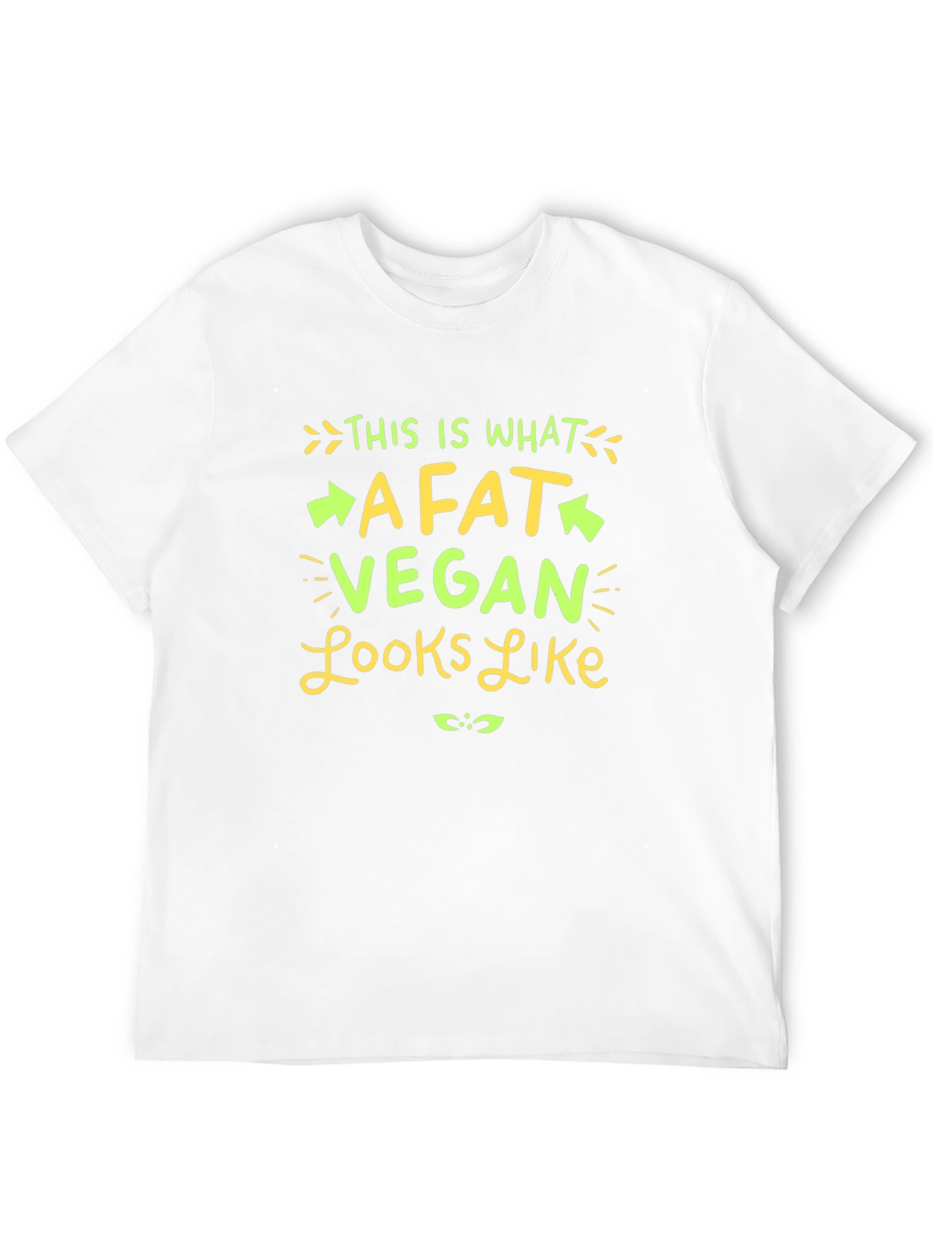 Funny Vegan T-Shirt - Fat Vegan Looks Like Tee