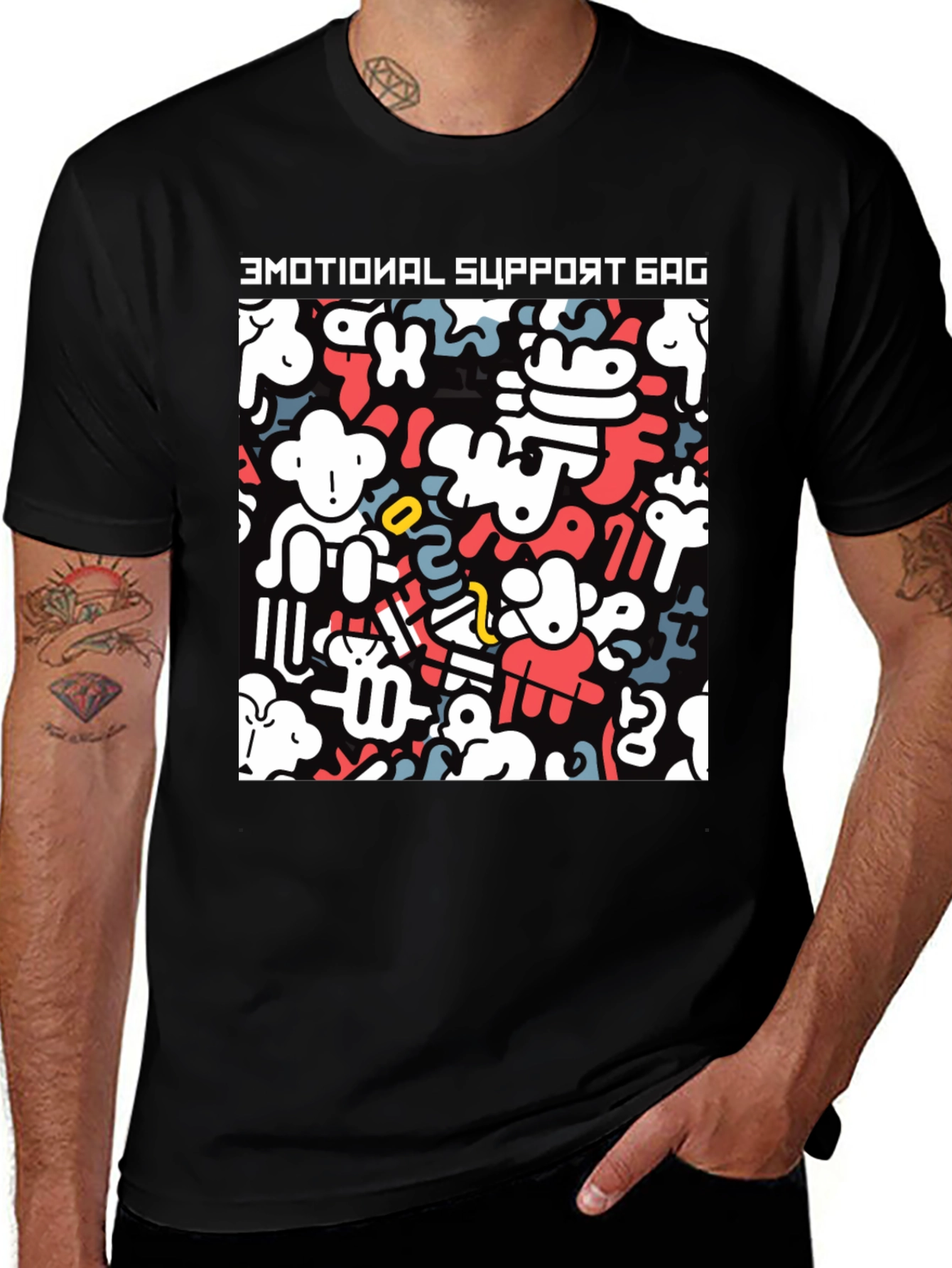Emotional Support Gag Funny T-Shirt
