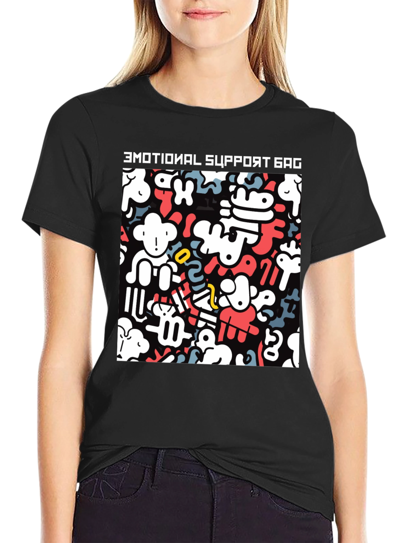 Emotional Support Gag Funny T-Shirt