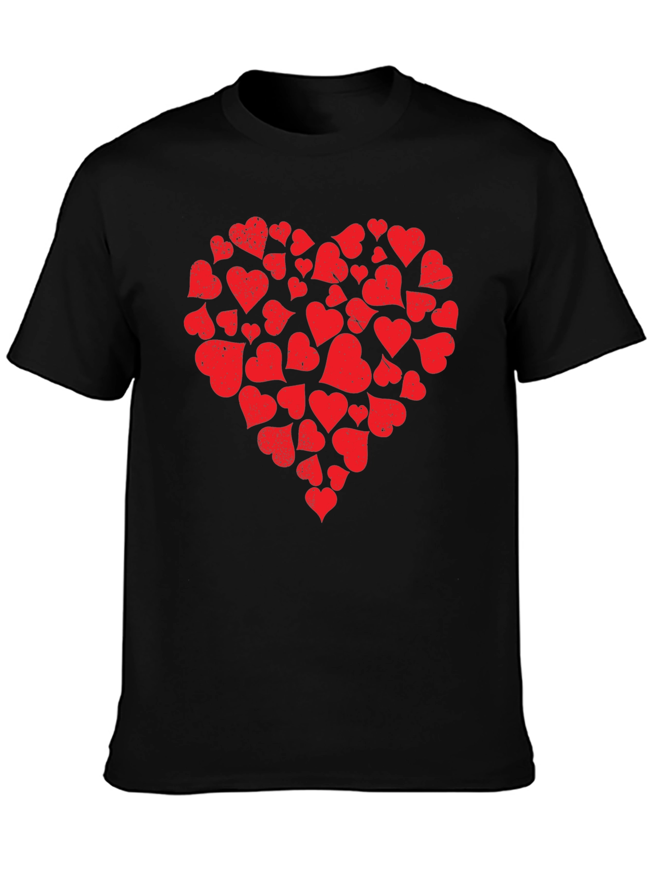 Heart Valentines T-Shirt - Black
